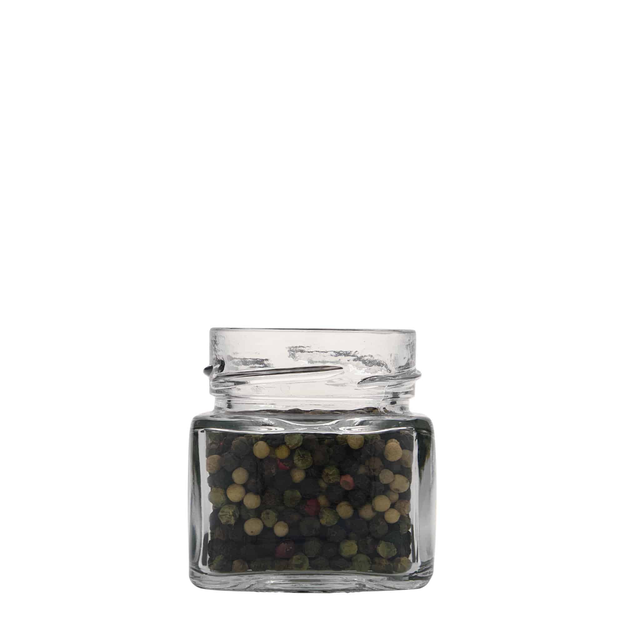 106 ml kvadrātveida stikls 'Ikarus', atvere: Deep-Twist-Off (DTO 58)