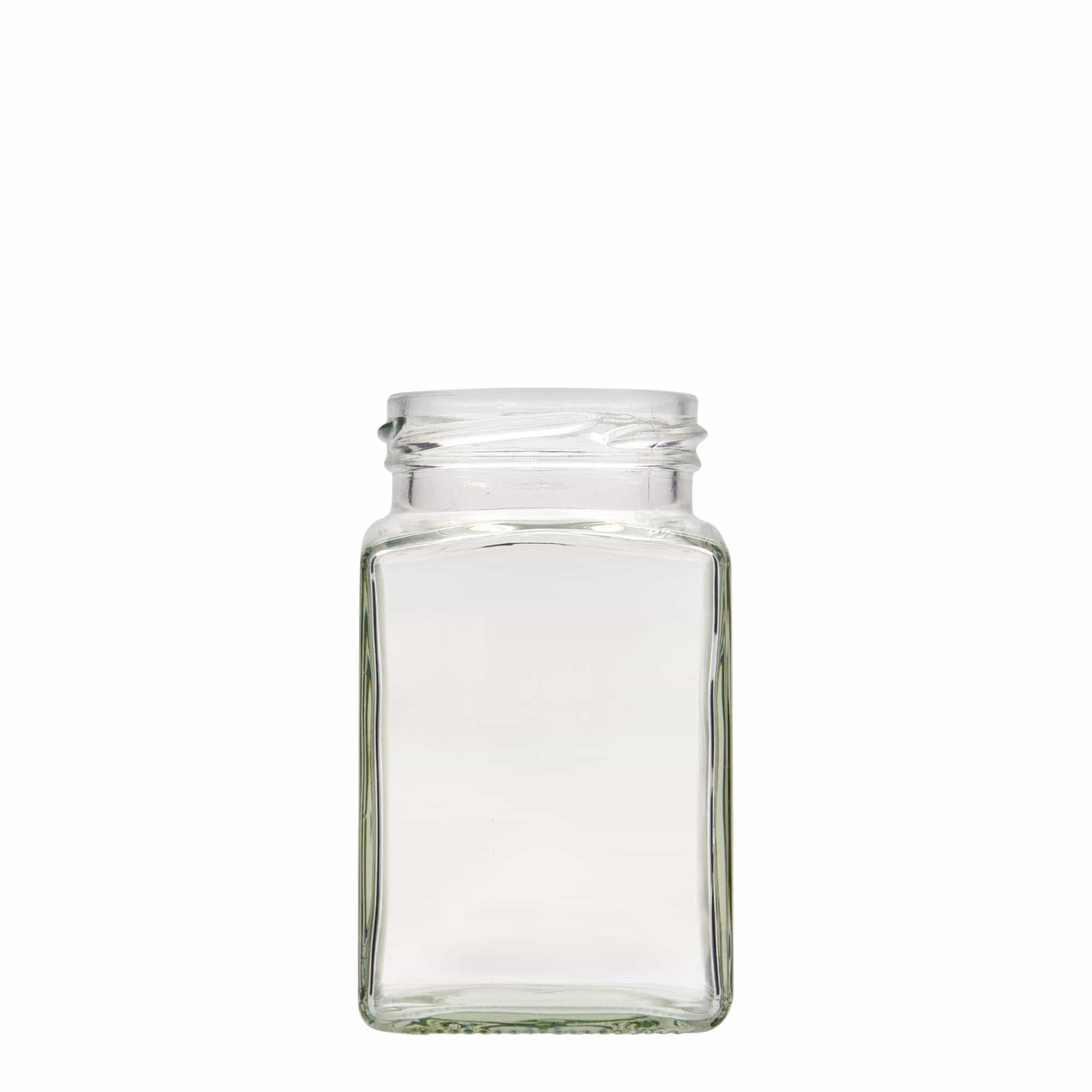 260 ml kvadrātveida stikla trauks, atvere: Twist-Off (TO 58)