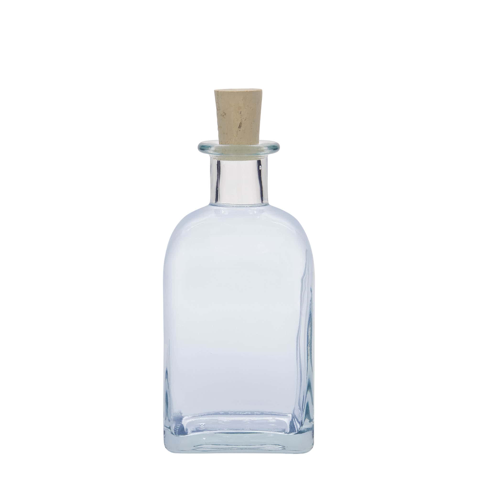 350 ml stikla pudele, farmācijas, 'Carré', kvadrātiska, aizdare: korķis