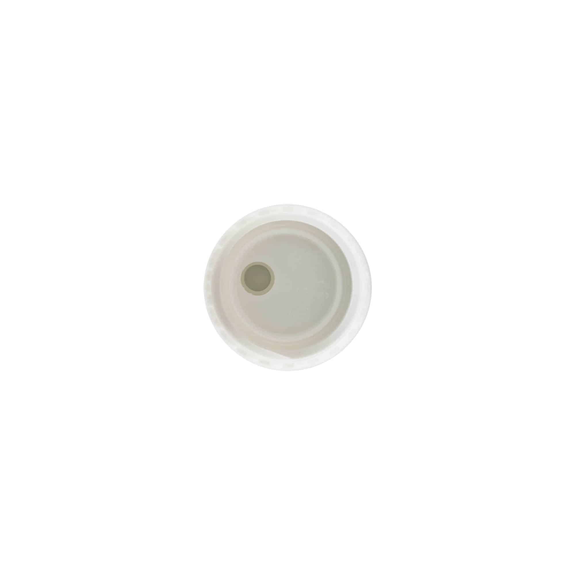 Skrūvējams vāciņš Disc Top, PP plastmasa, balts, priekš atveres: 24/410 Skrūvējams vāciņš Disc Top, PP plastmasa, balts, priekš atveres: 24/410