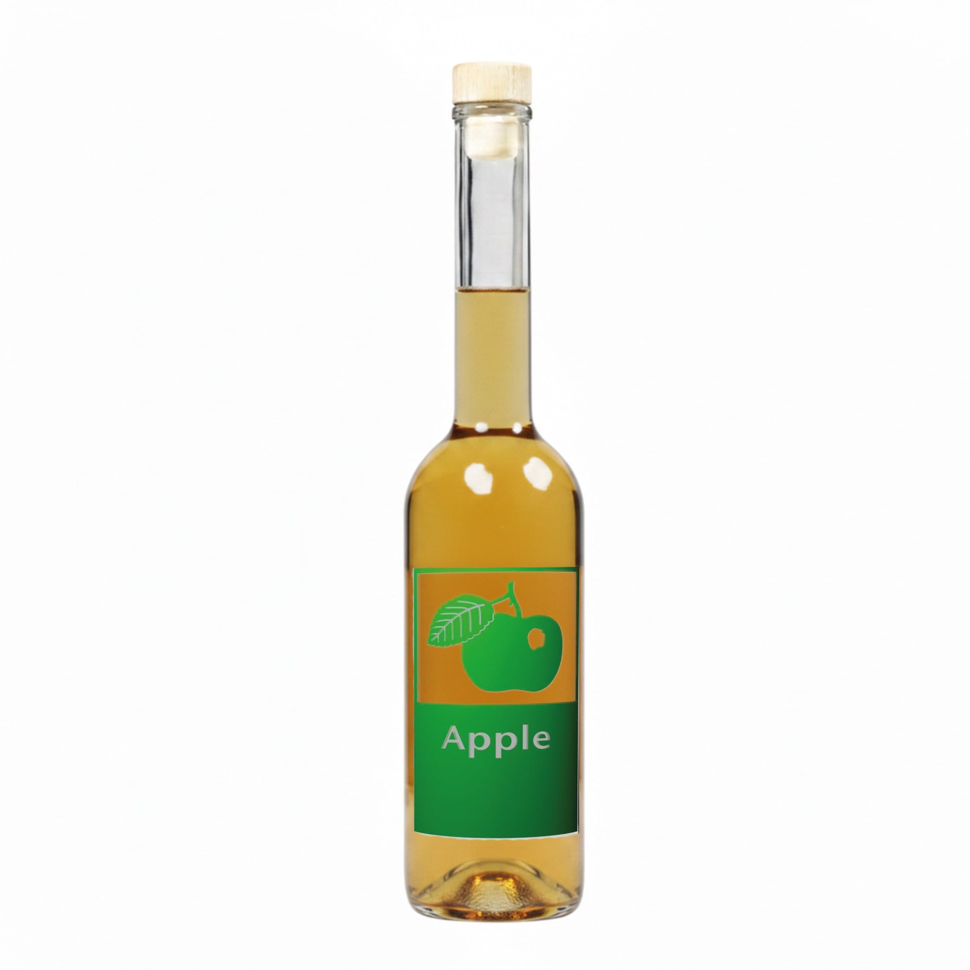 500 ml stikla pudele 'Opera', motīvs: ābols, atvere: korķis