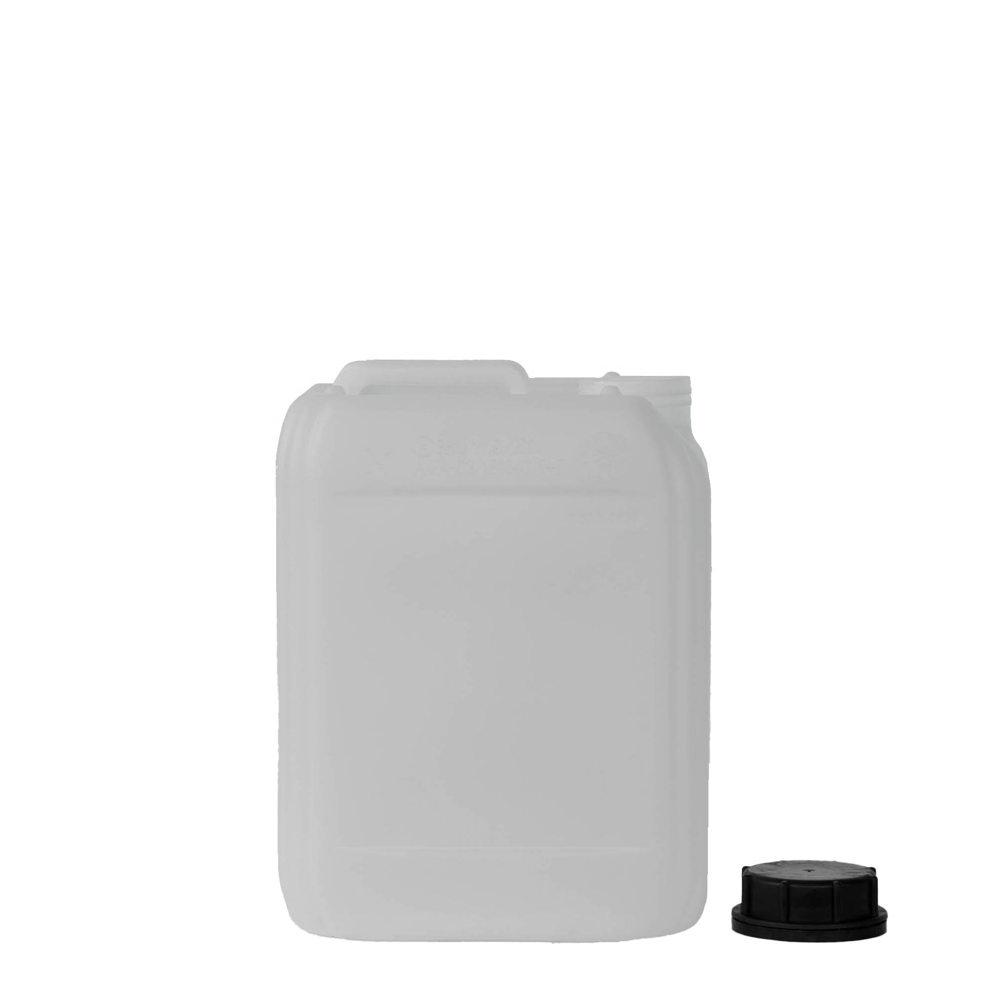 5 l kanniņa, taisnstūrveida, HDPE plastmasa, dabīga, atvere: ND 55