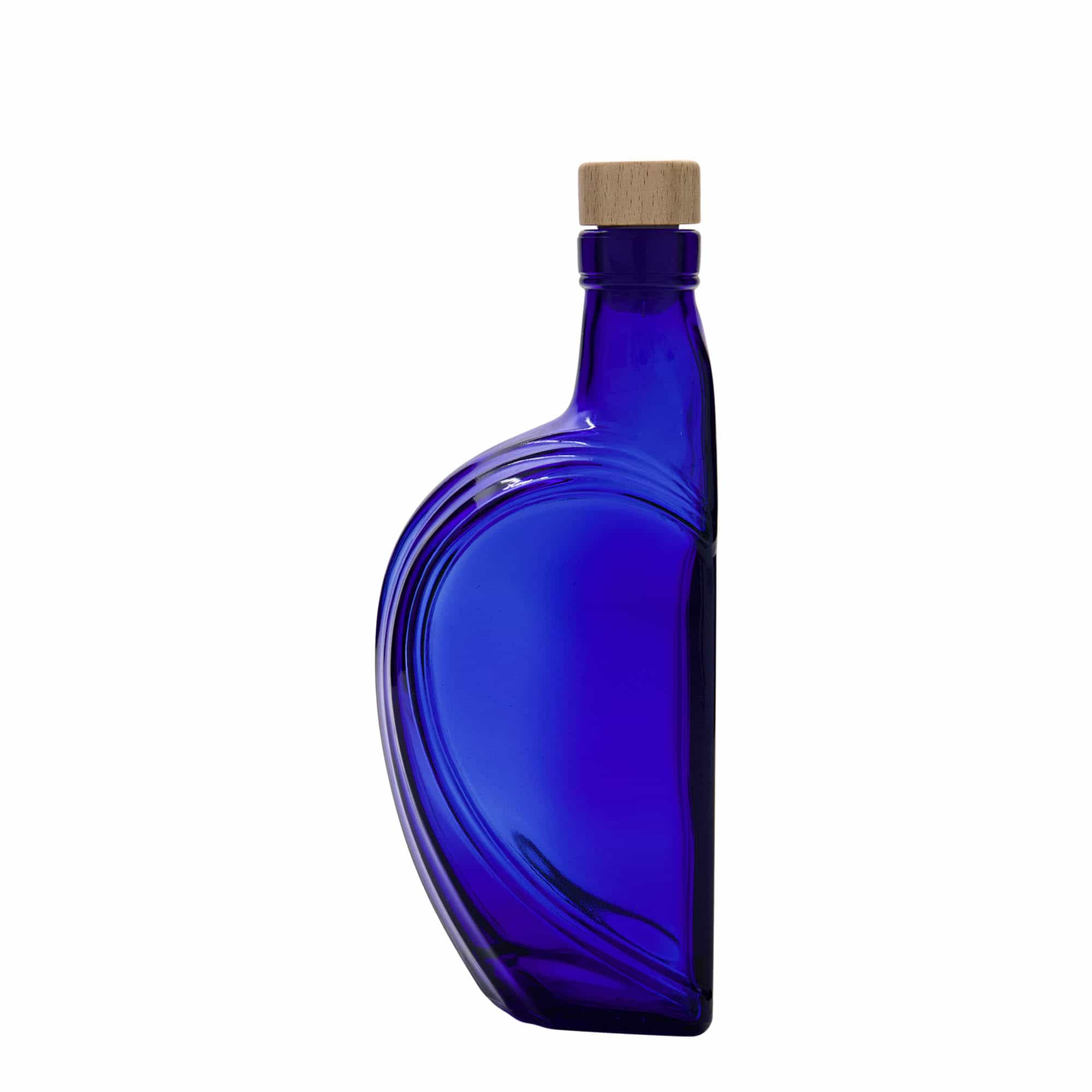 375 ml stikla pudele 'Sweethearts', taisnstūrveida, karaļzila, atvere: korķis