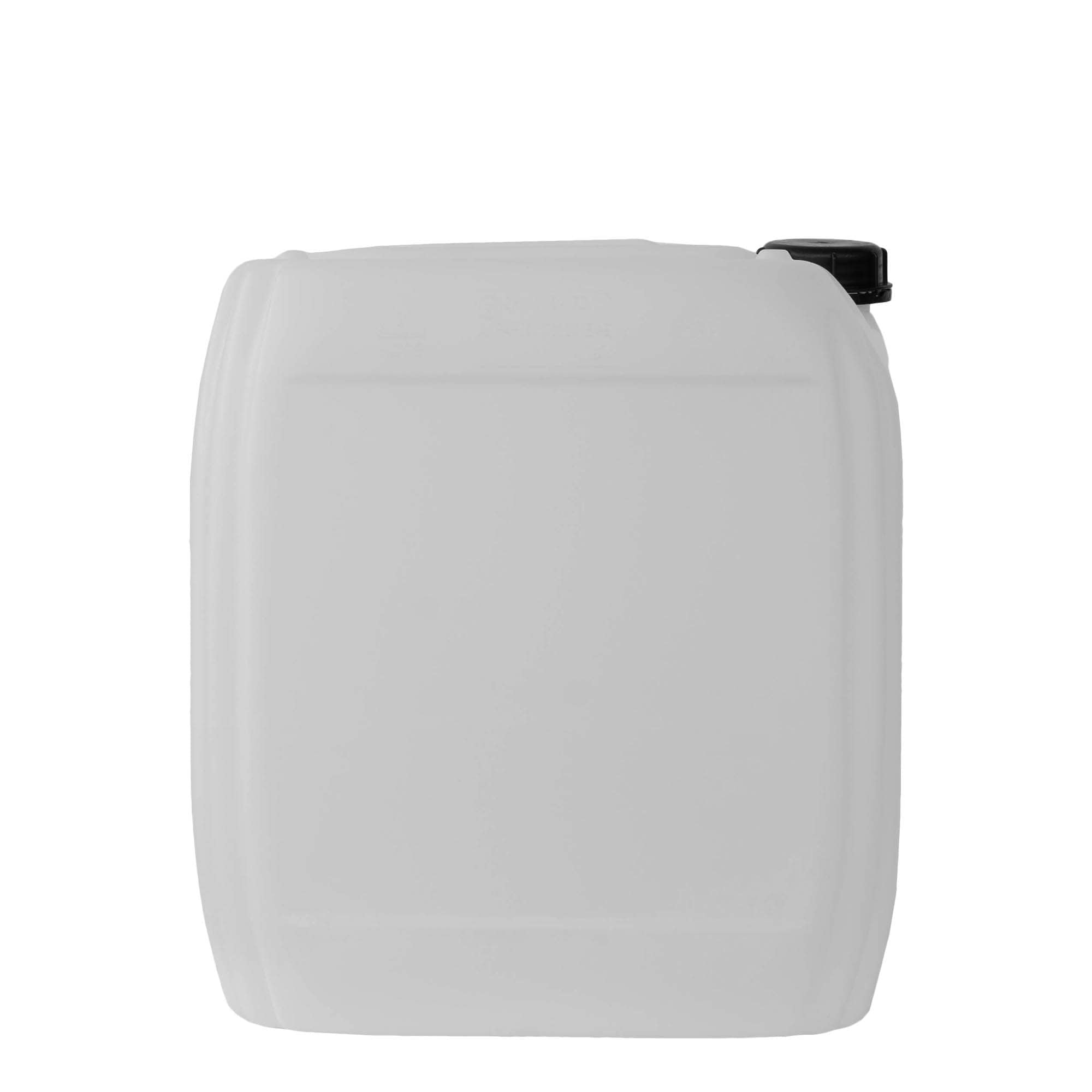 25 l kanna, taisnstūra, HDPE plastmasas, dabīga, aizdare: ND 60