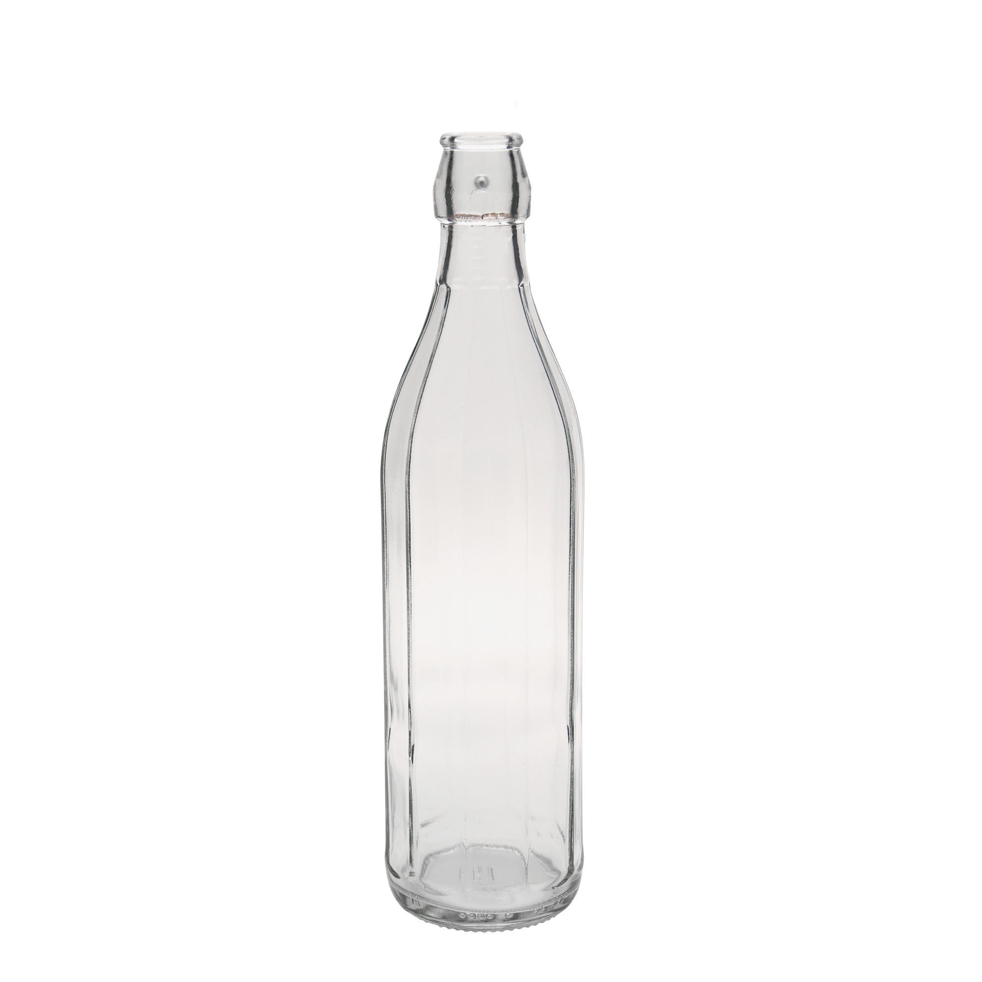 750 ml stikla pudele 'Bravo', desmitstūraina, atvere: aizslēgšanas skava 750 ml stikla pudele 'Bravo', desmitstūraina, atvere: aizslēgšanas skava