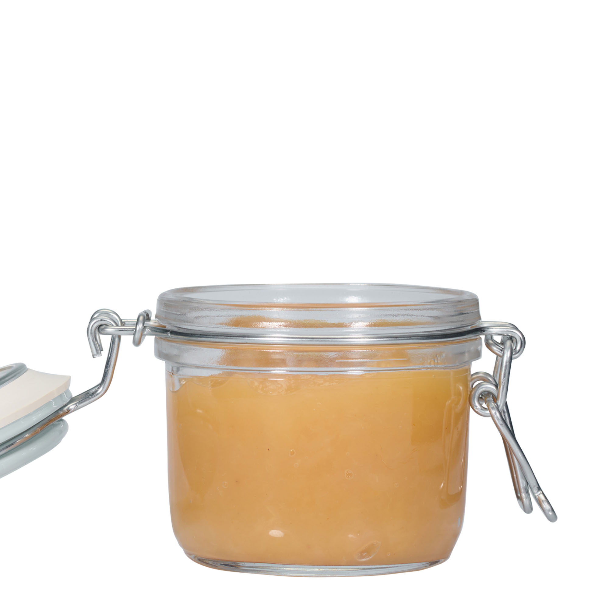 200 ml stiklaina burka ar metāla aizdari 'Fido', zila, atvere: metāla aizdare ar aizbīdni