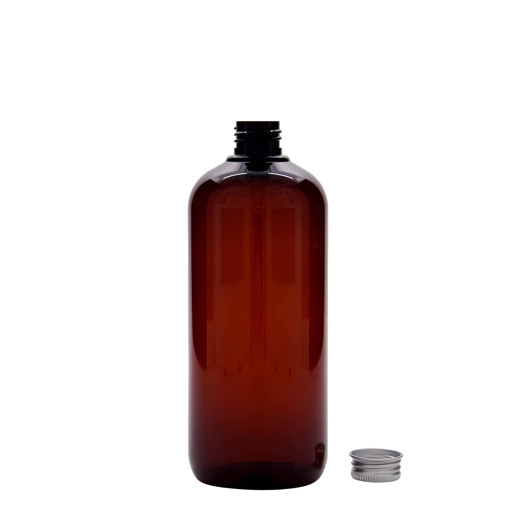 500 ml pārstrādāta plastmasas pudele 'Victor's Best', PCR, brūna, atvere: 24/410
