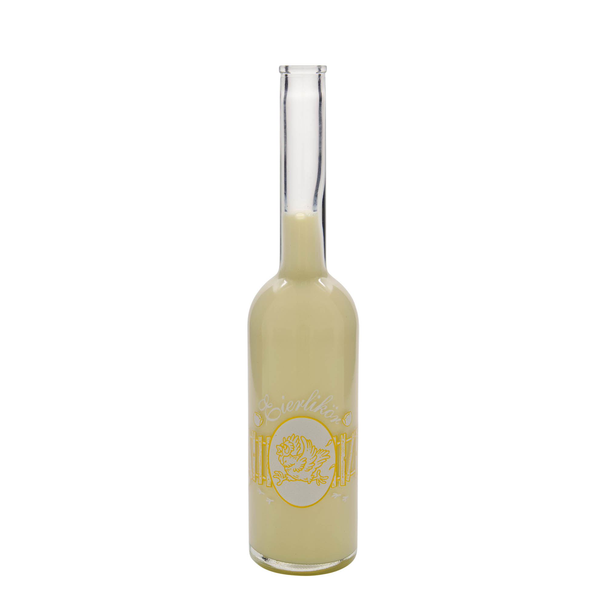 500 ml stikla pudele 'Opera', motīvs: olu liķieris, atvere: korķis