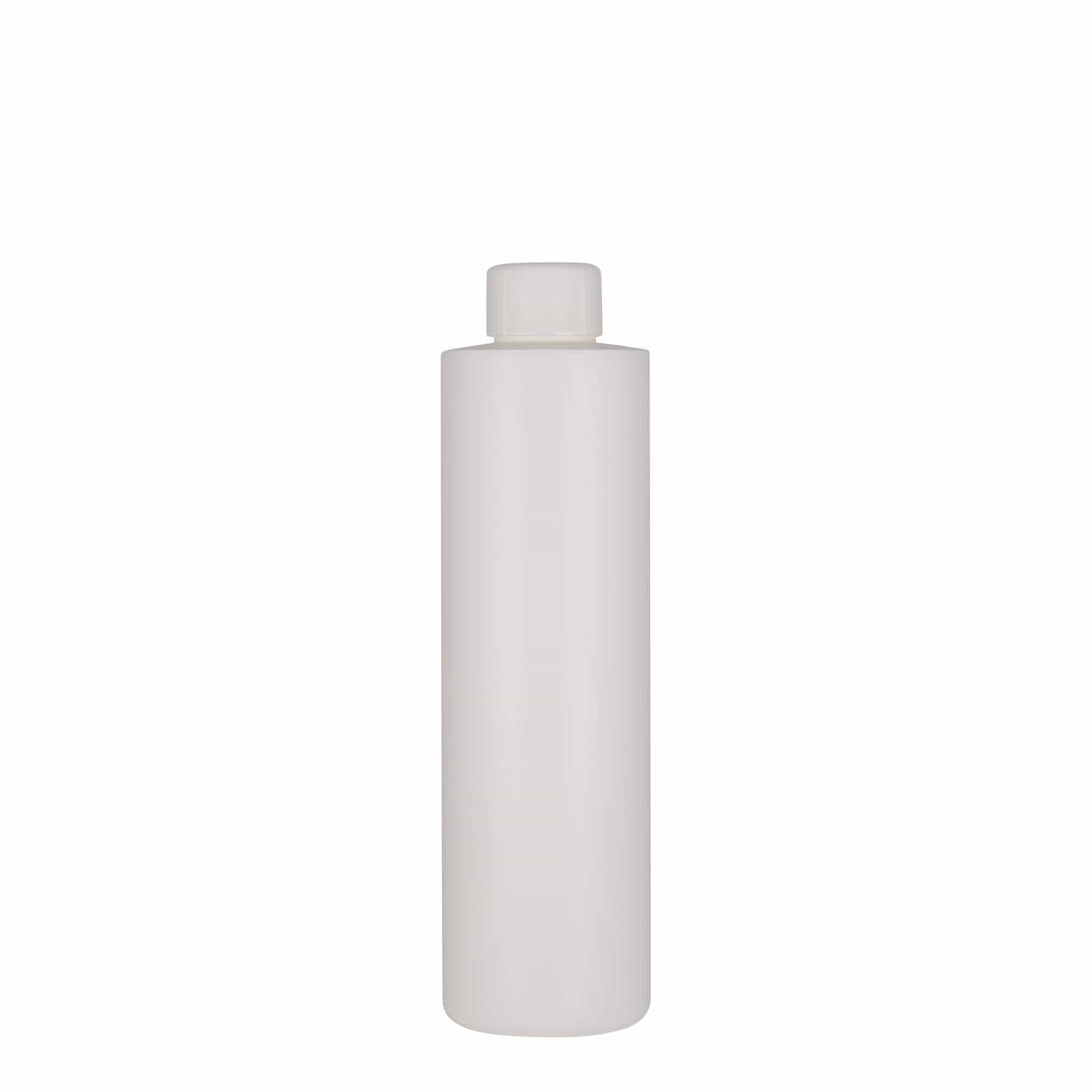 250 ml plastmasas pudele 'Pipe', HDPE, balta, atvere: 24/410