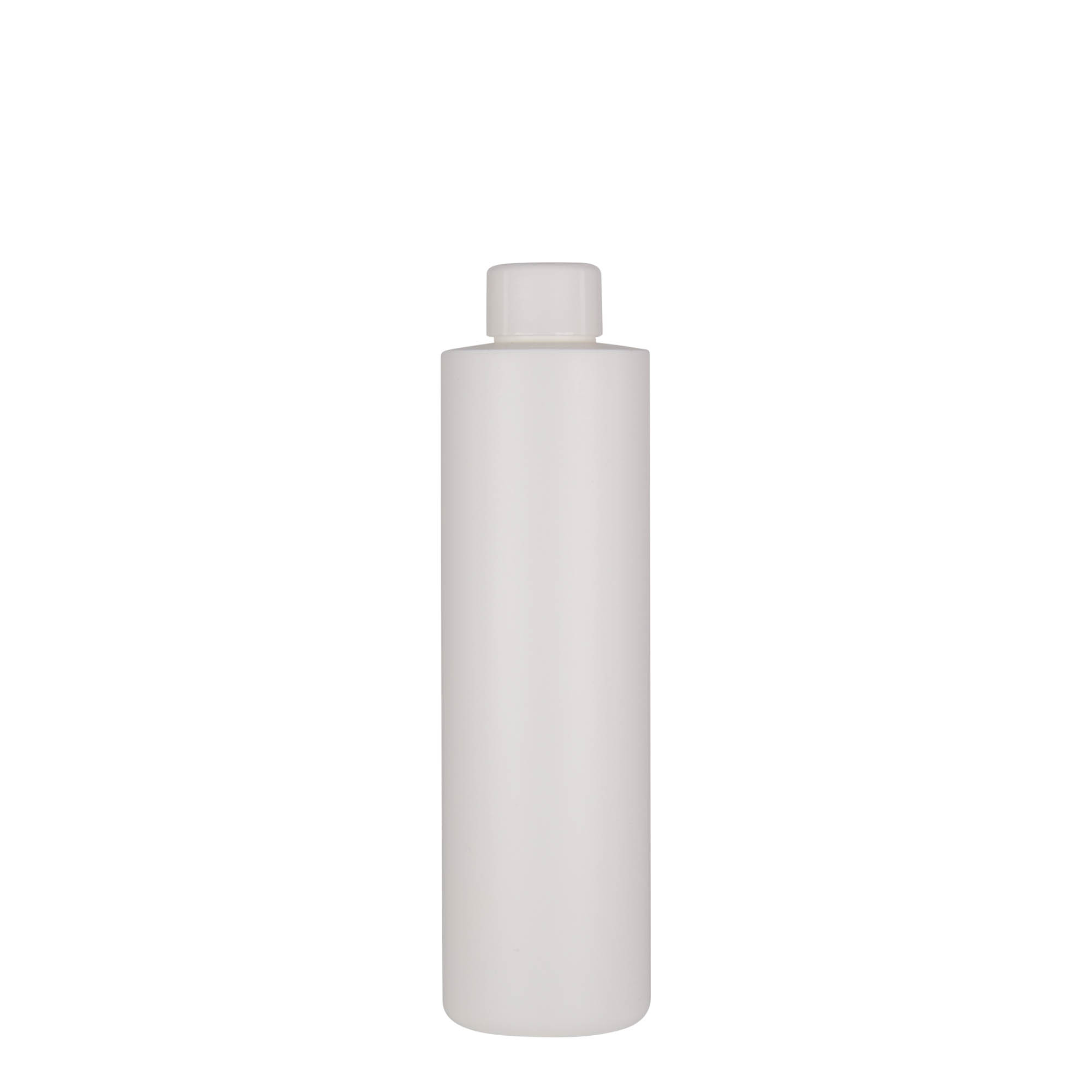 250 ml plastmasas pudele 'Pipe', HDPE, balta, atvere: 24/410