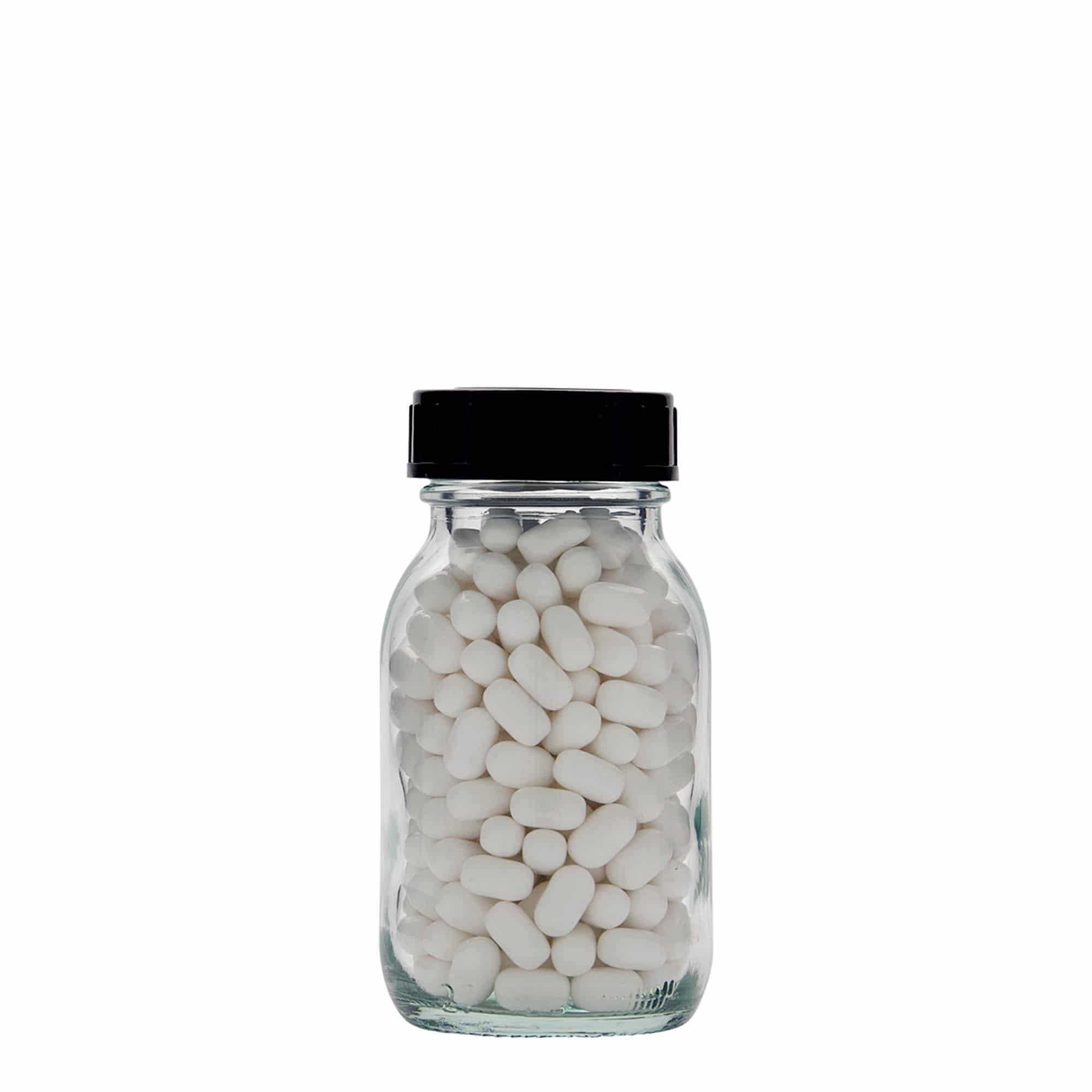125 ml plata kakla stikla trauks, atvere: DIN 40