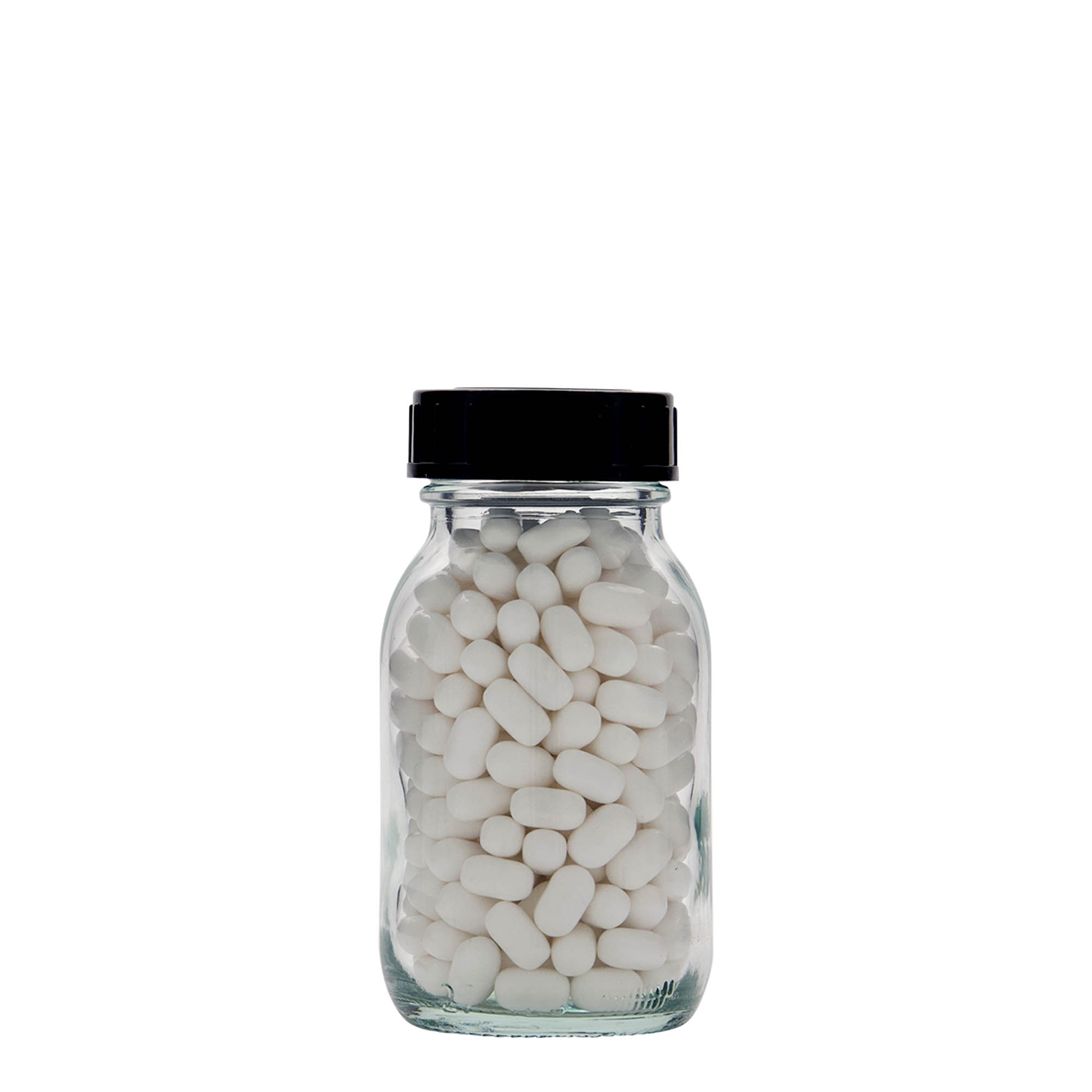 125 ml plata kakla stikla trauks, atvere: DIN 40 125 ml plata kakla stikla trauks, atvere: DIN 40