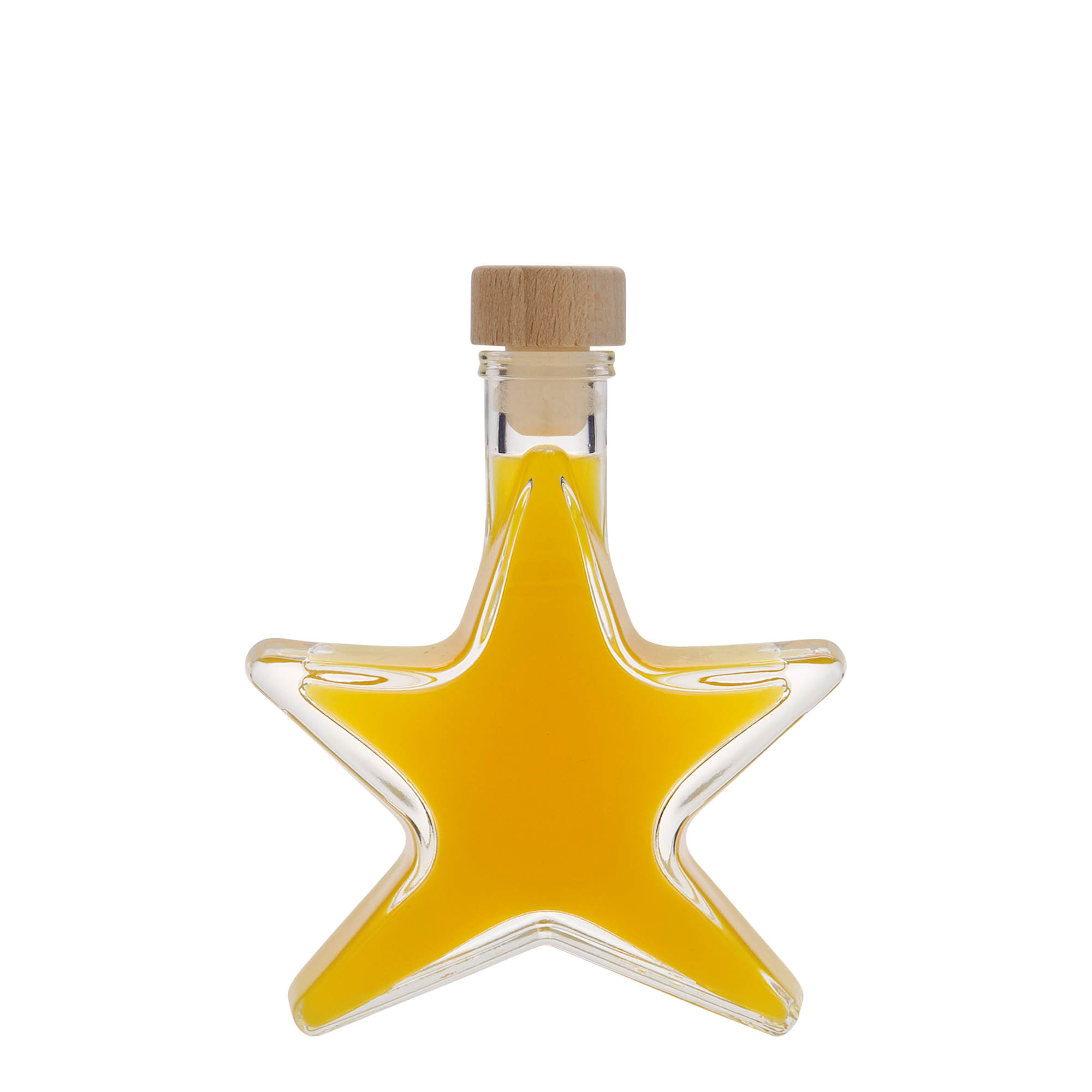 100 ml stikla pudele 'Zvaigzne', atvere: korķis