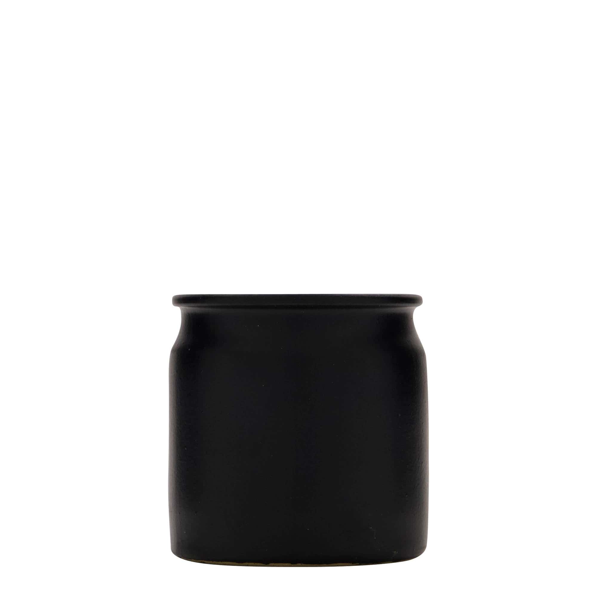 160 ml māla podiņš, keramika, melns, aizdare: korķis 160 ml māla podiņš, keramika, melns, aizdare: korķis