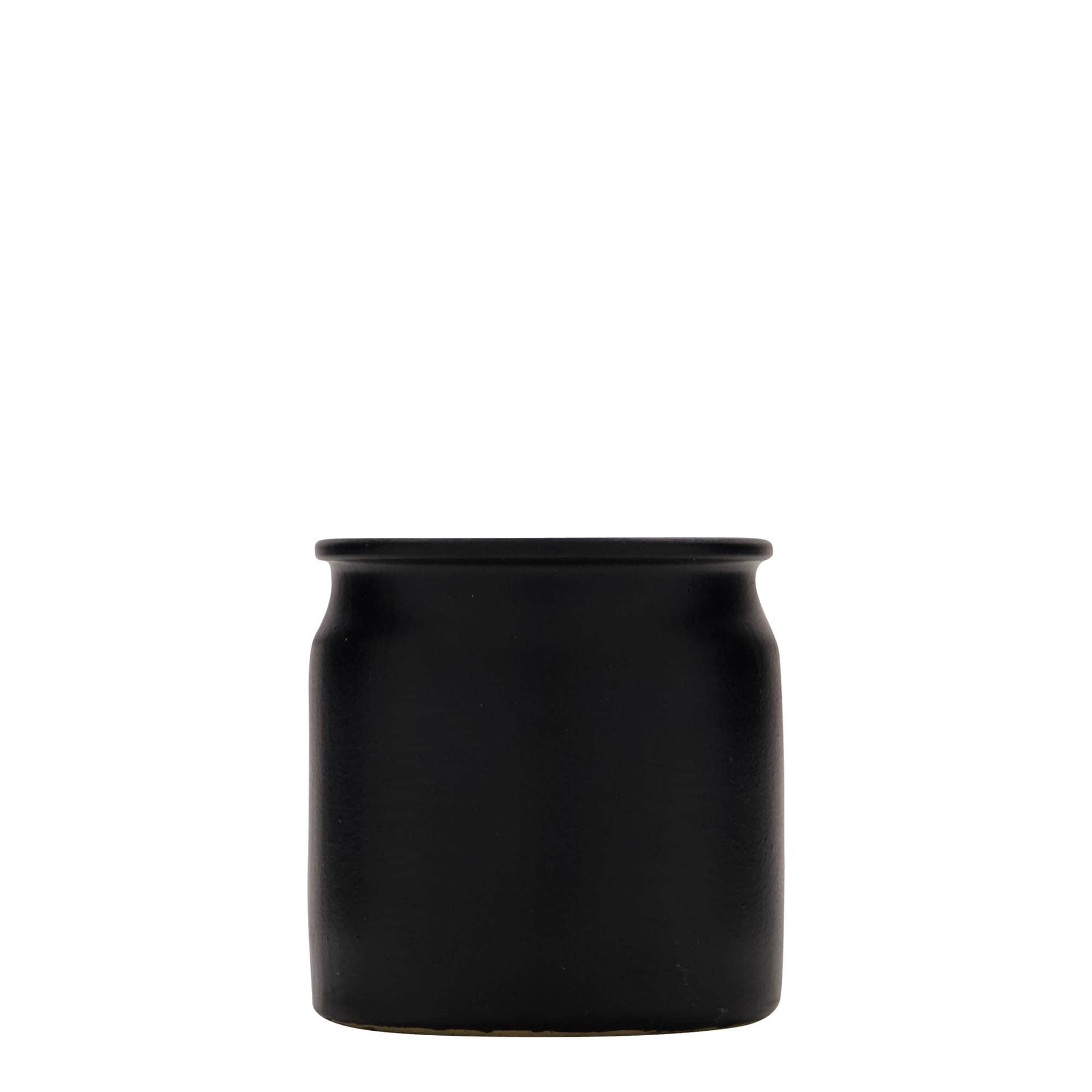 160 ml akmens masas pods, keramika, melns, atvere: korķis