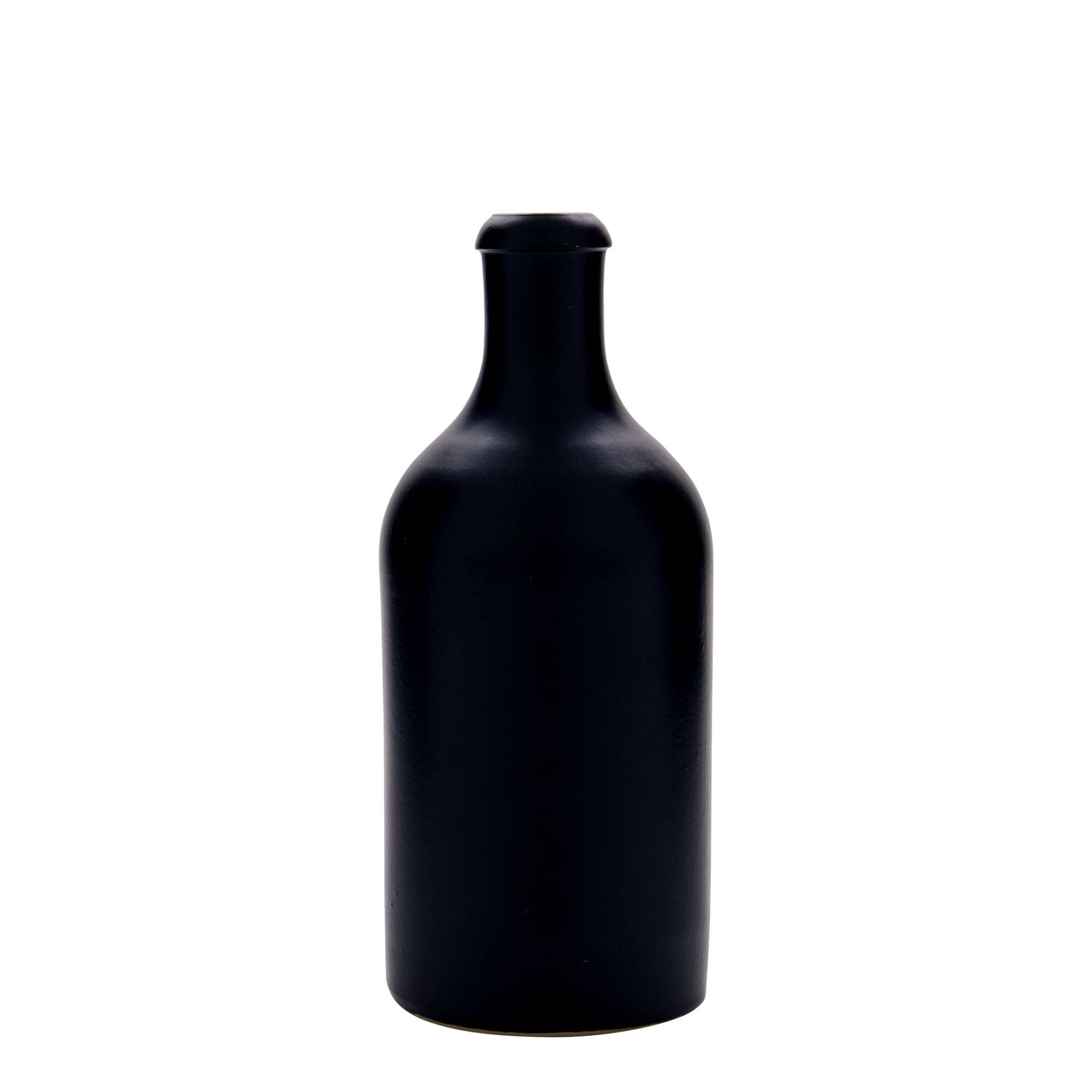 500 ml māla krūka, keramika, melna, aizdare: korķis 500 ml māla krūka, keramika, melna, aizdare: korķis