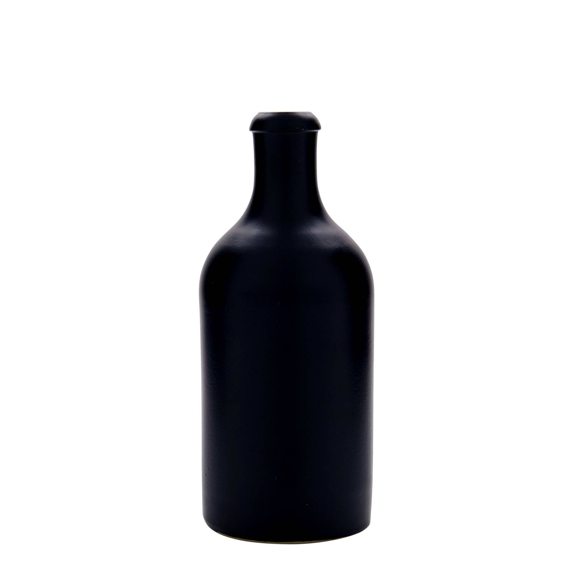 500 ml māla krūze, ķieģeļkeramika, melna, atvere: korķis