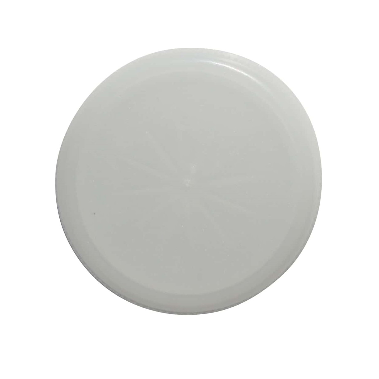 Skrūvējams vāciņš ar dubulto vītni, PE plastmasas, balts, aizdarei: PET 38 mm