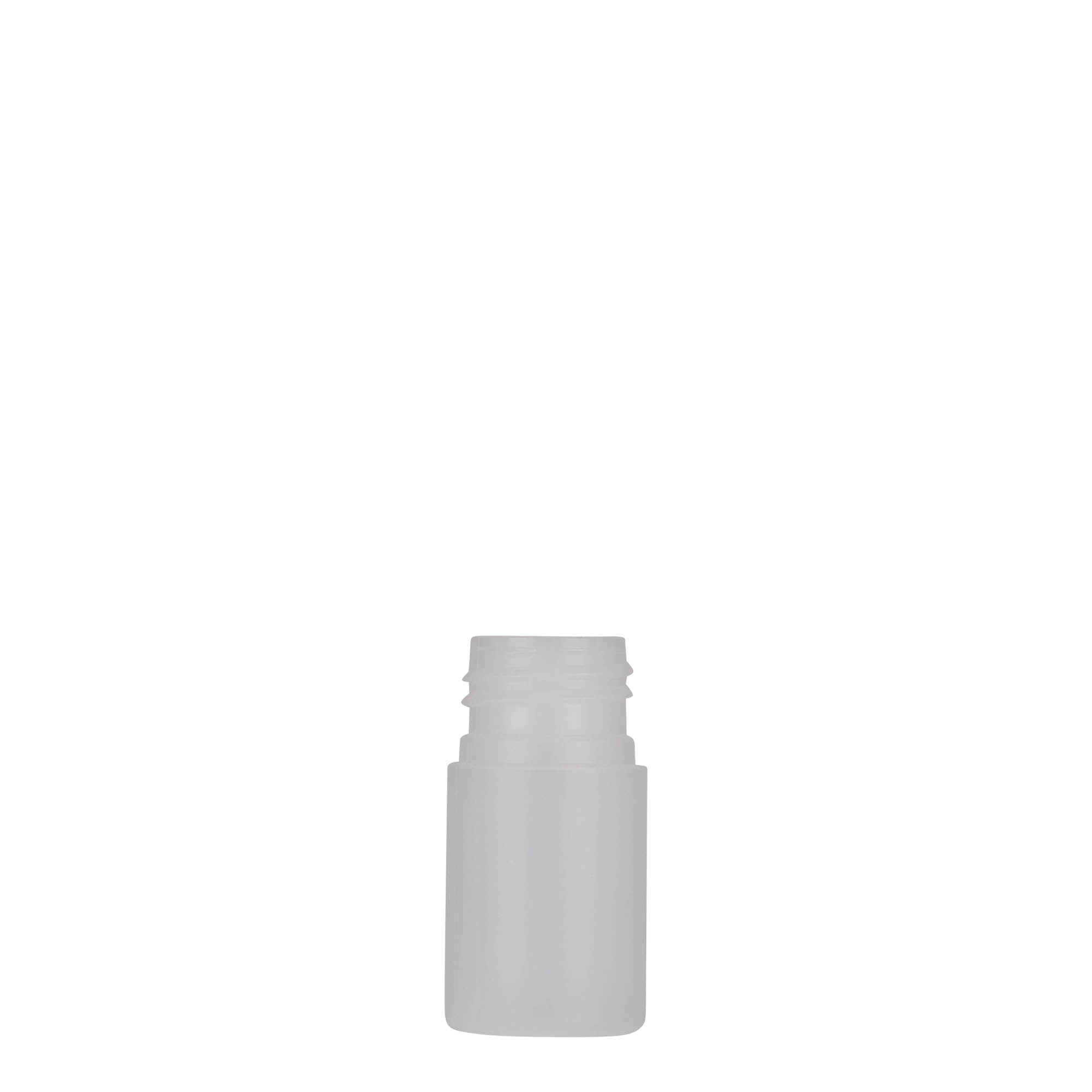 15 ml plastmasas pudele 'Tuffy', HDPE, dabīga, atvere: 24/410