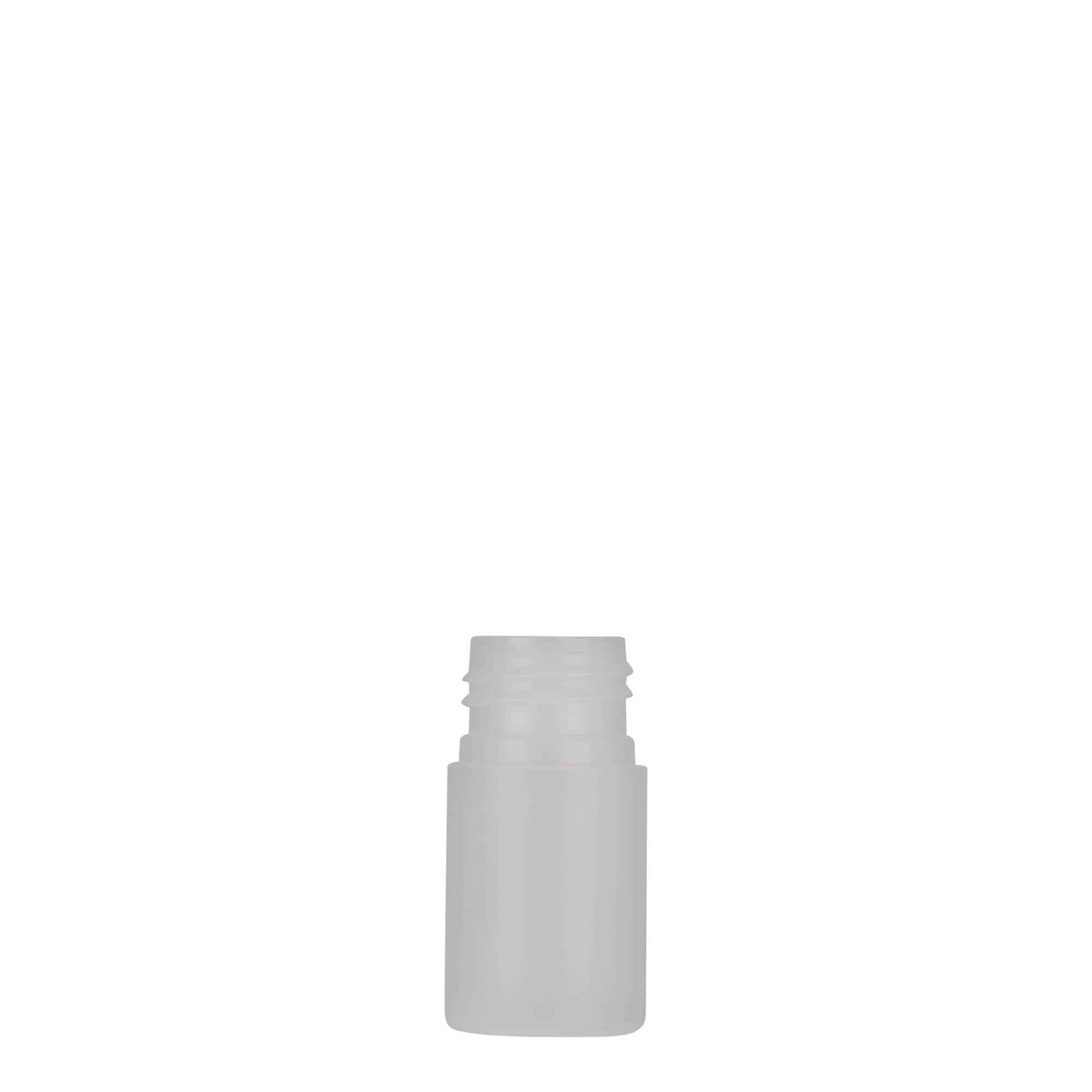15 ml plastmasas pudele 'Tuffy', HDPE, dabīga, atvere: 24/410