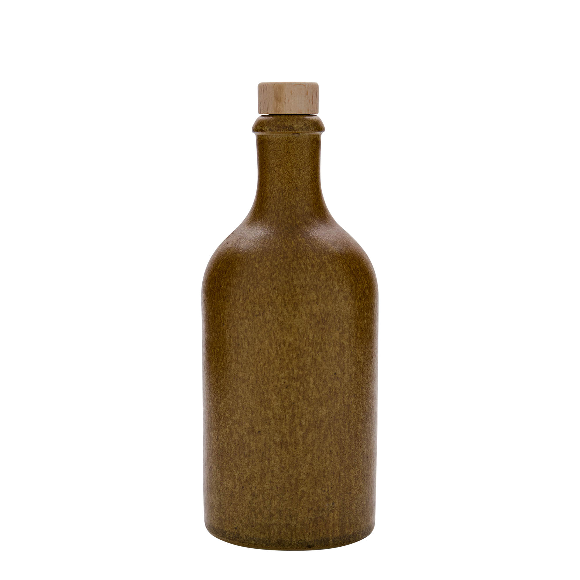 500 ml māla krūze, keramikas, brūna-kristāla, atvere: korķis