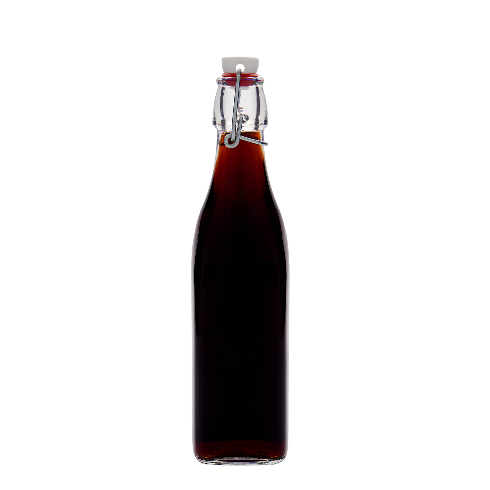 500 ml stikla pudele 'Swing, kvadrātveida, kakliņš: aizbīdņa aizdare' 500 ml stikla pudele 'Swing, kvadrātveida, kakliņš: aizbīdņa aizdare'