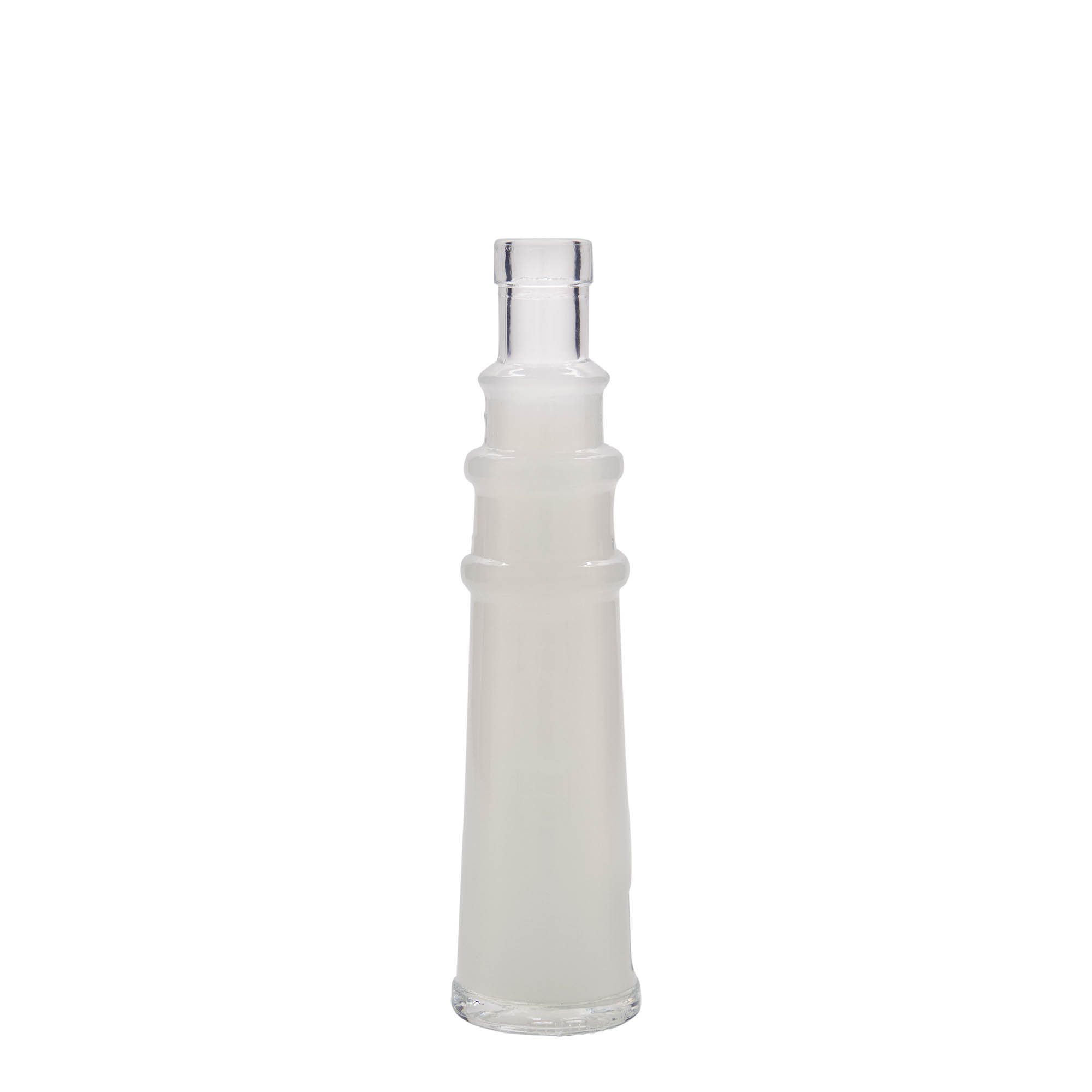 100 ml stikla pudele 'Leuchtturm', atvere: korķis