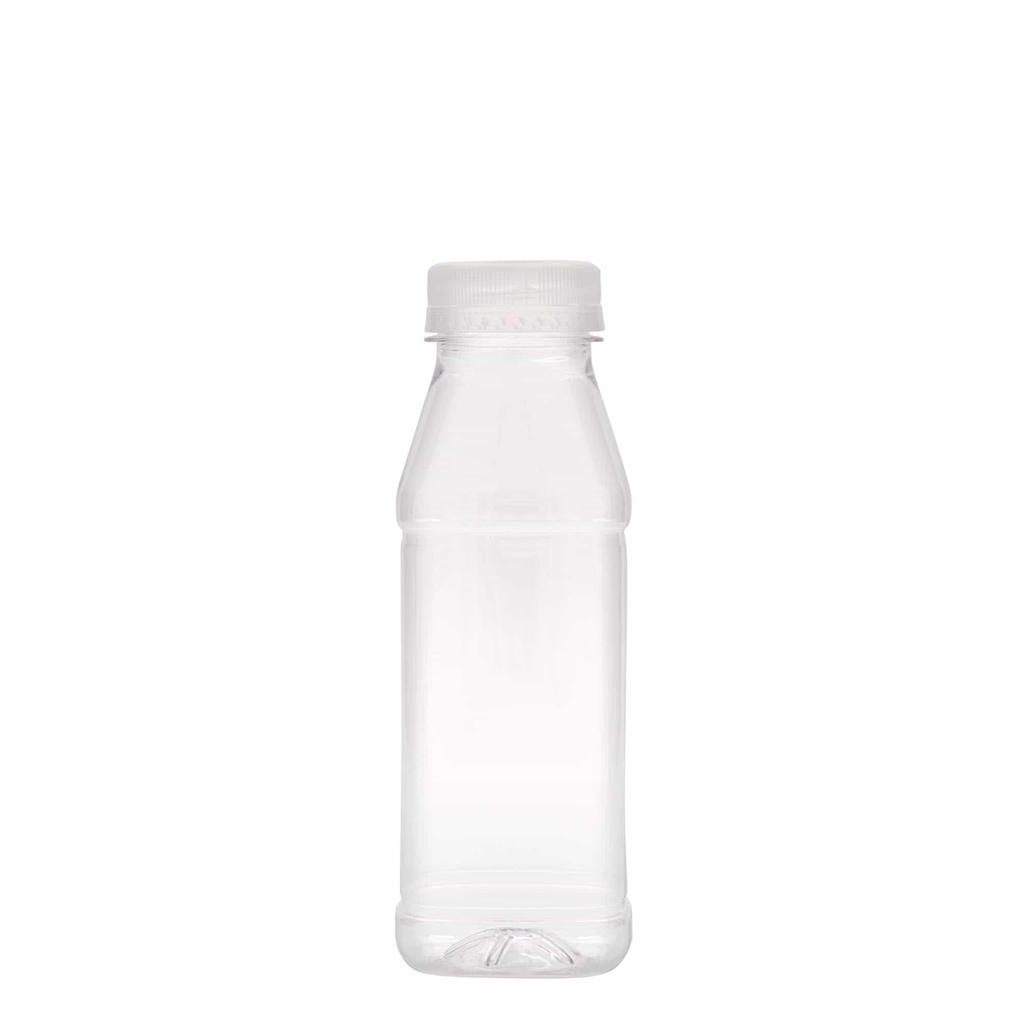 330 ml PET pudele 'Milk and Juice Carré', kvadrātveida, plastmasa, atvere: 38 mm