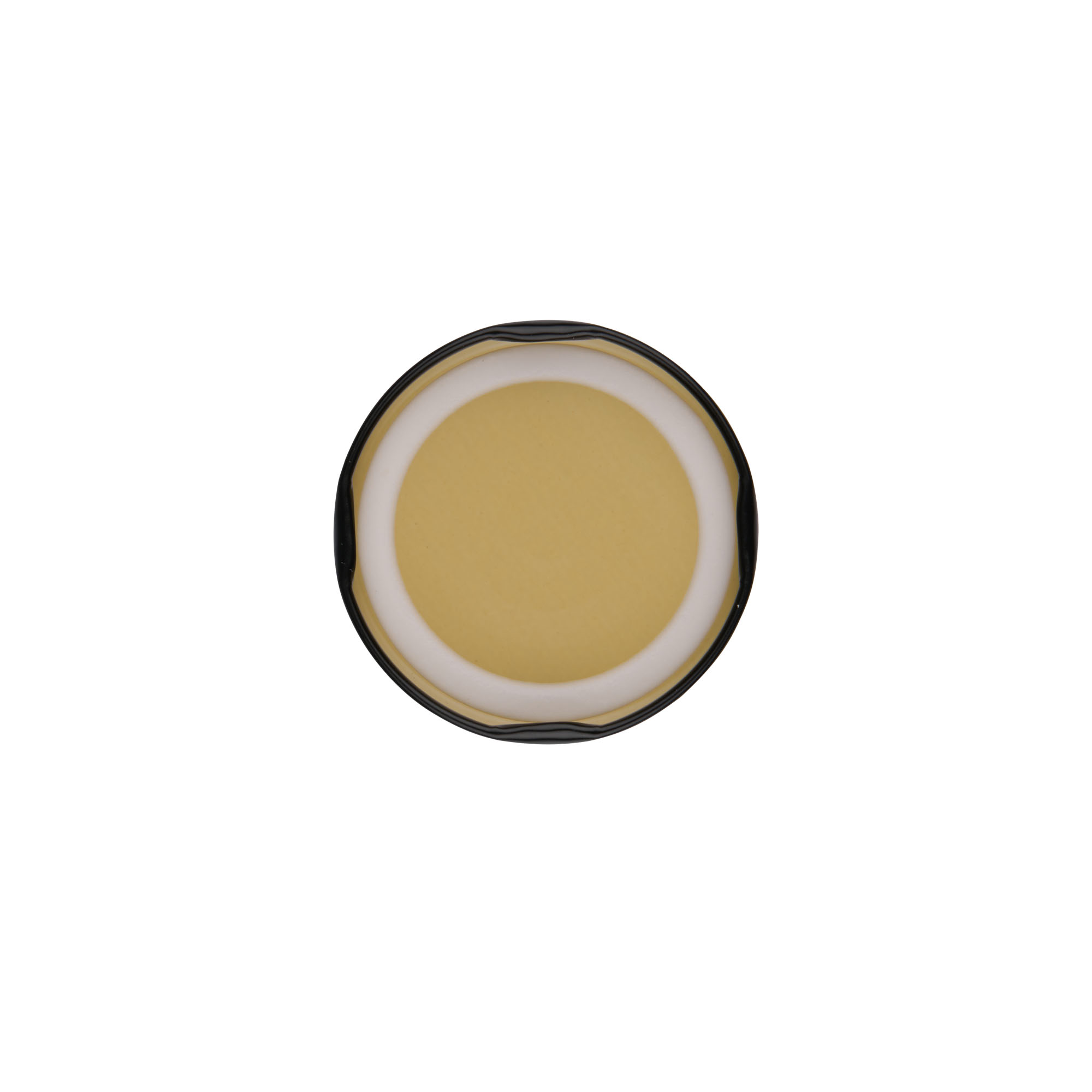 Twist-off vāciņš, balta skārda, melns, priekš atveres: TO 58