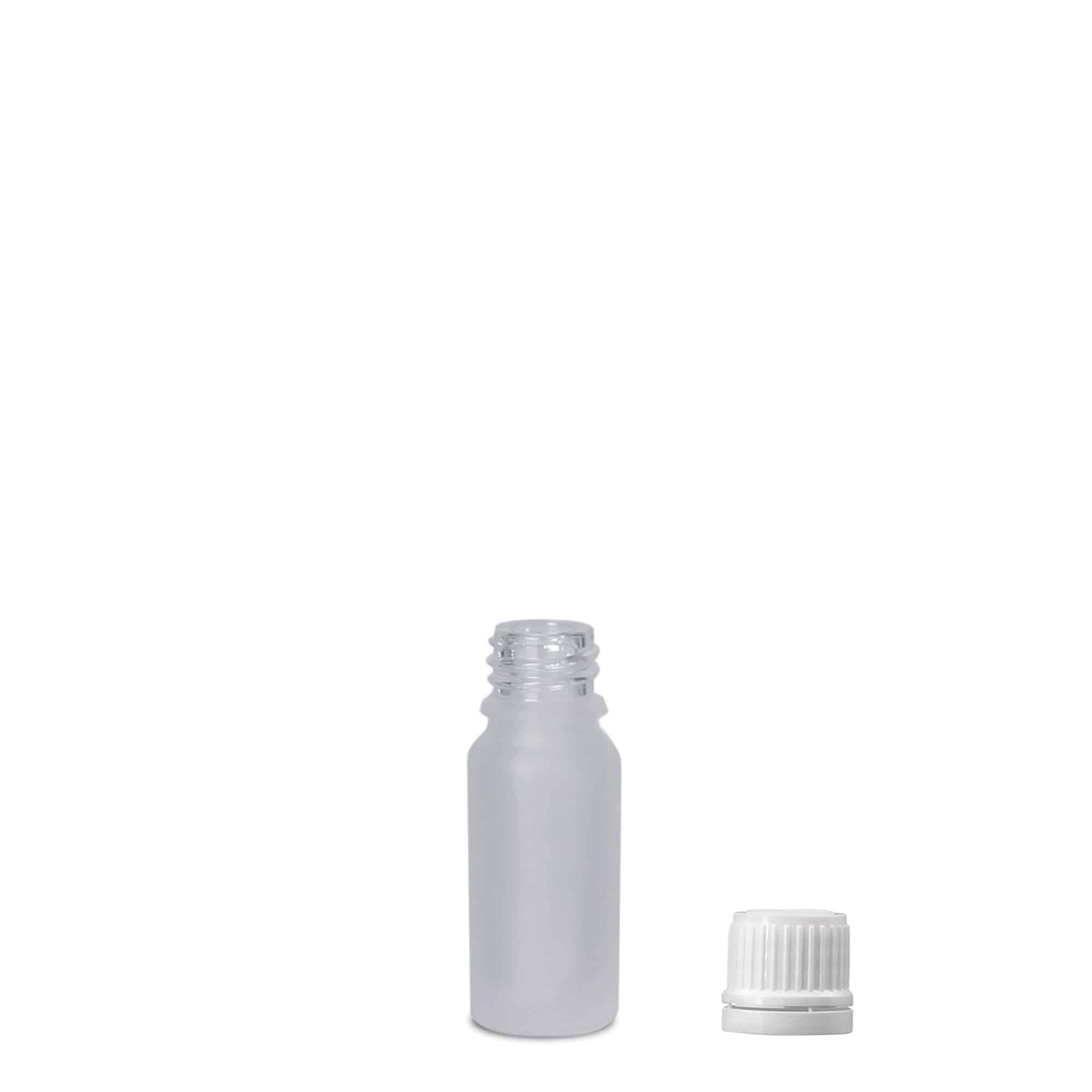 10 ml medicīnas pudele, stikls, apsarmots, atvere: DIN 18