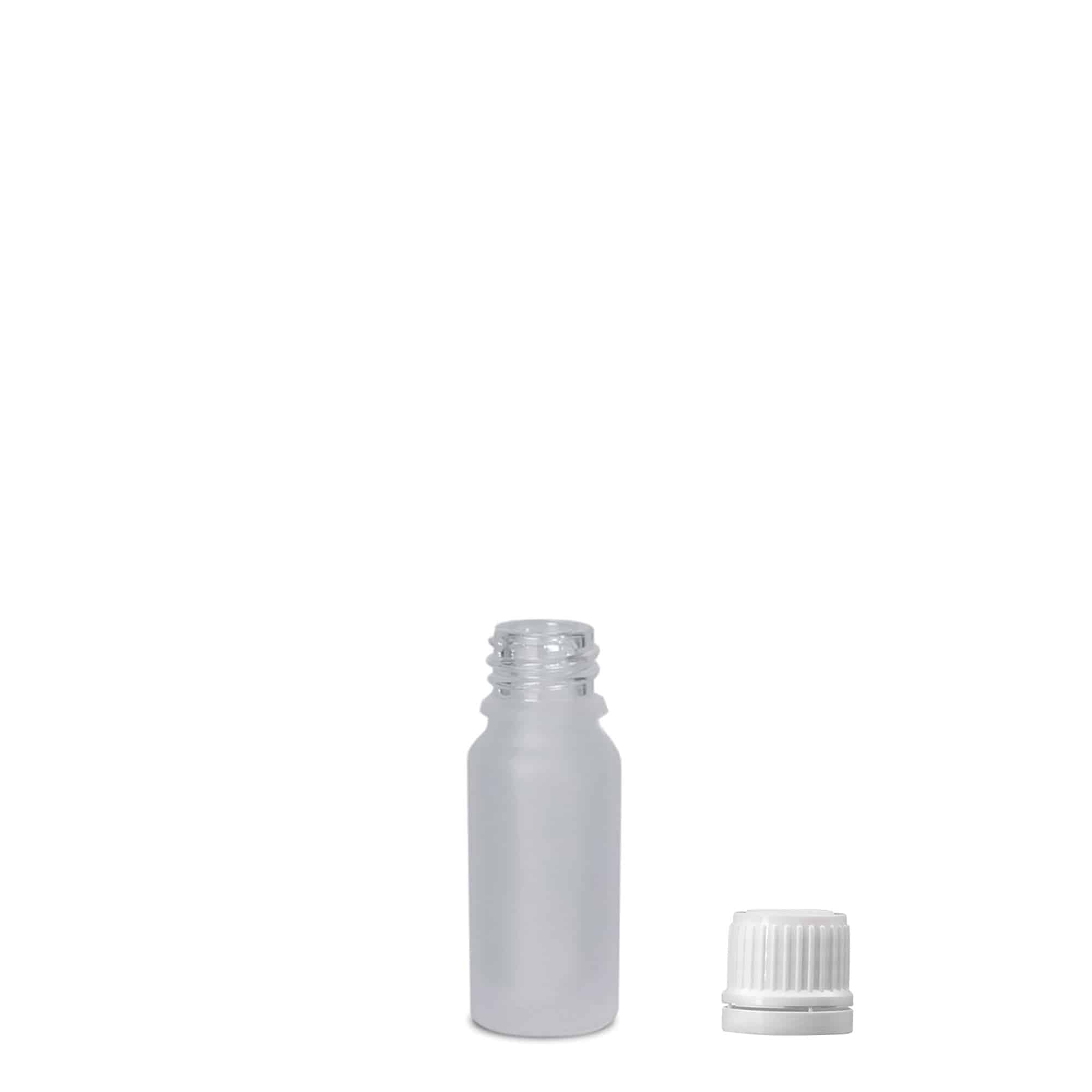 10 ml medicīnas pudele, stikls, apsarmots, atvere: DIN 18