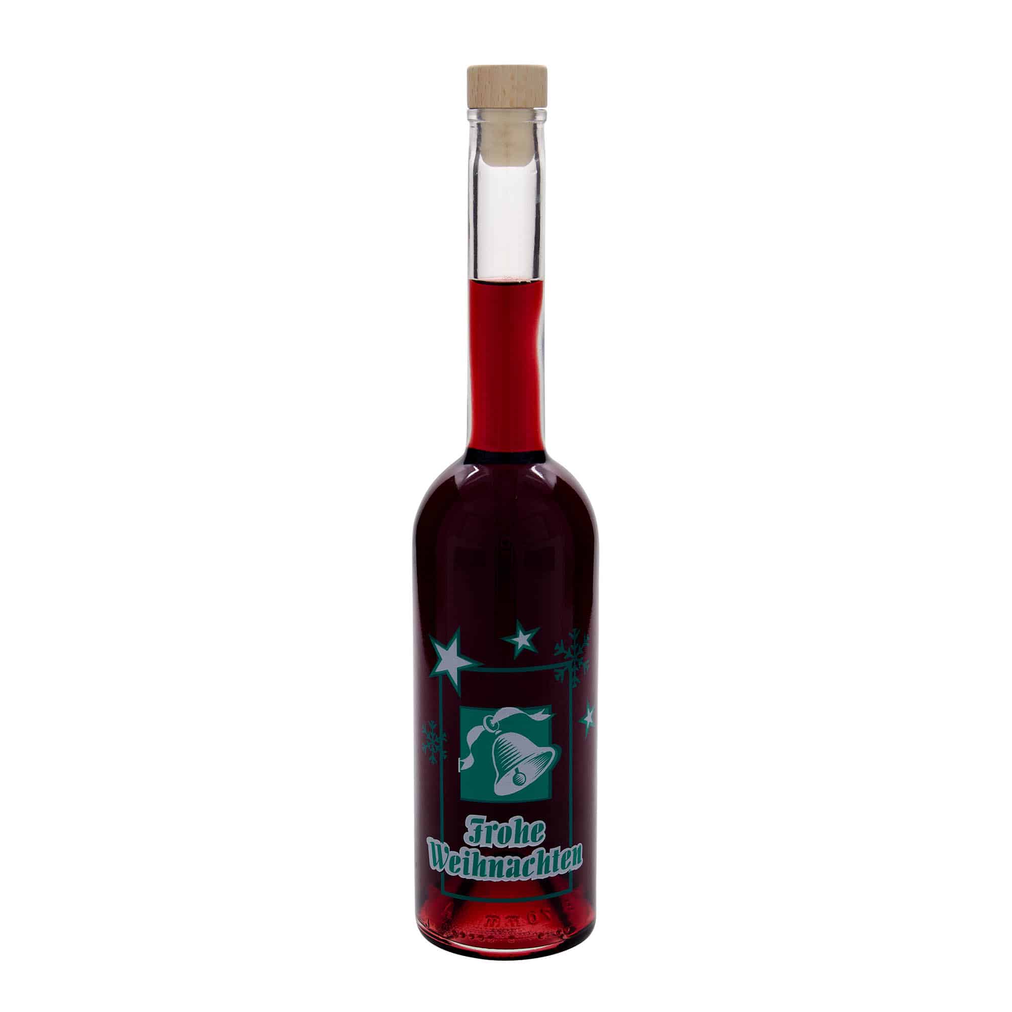 500 ml stikla pudele 'Opera', motīvs: Priecīgus Ziemassvētkus, aizdare: korķis