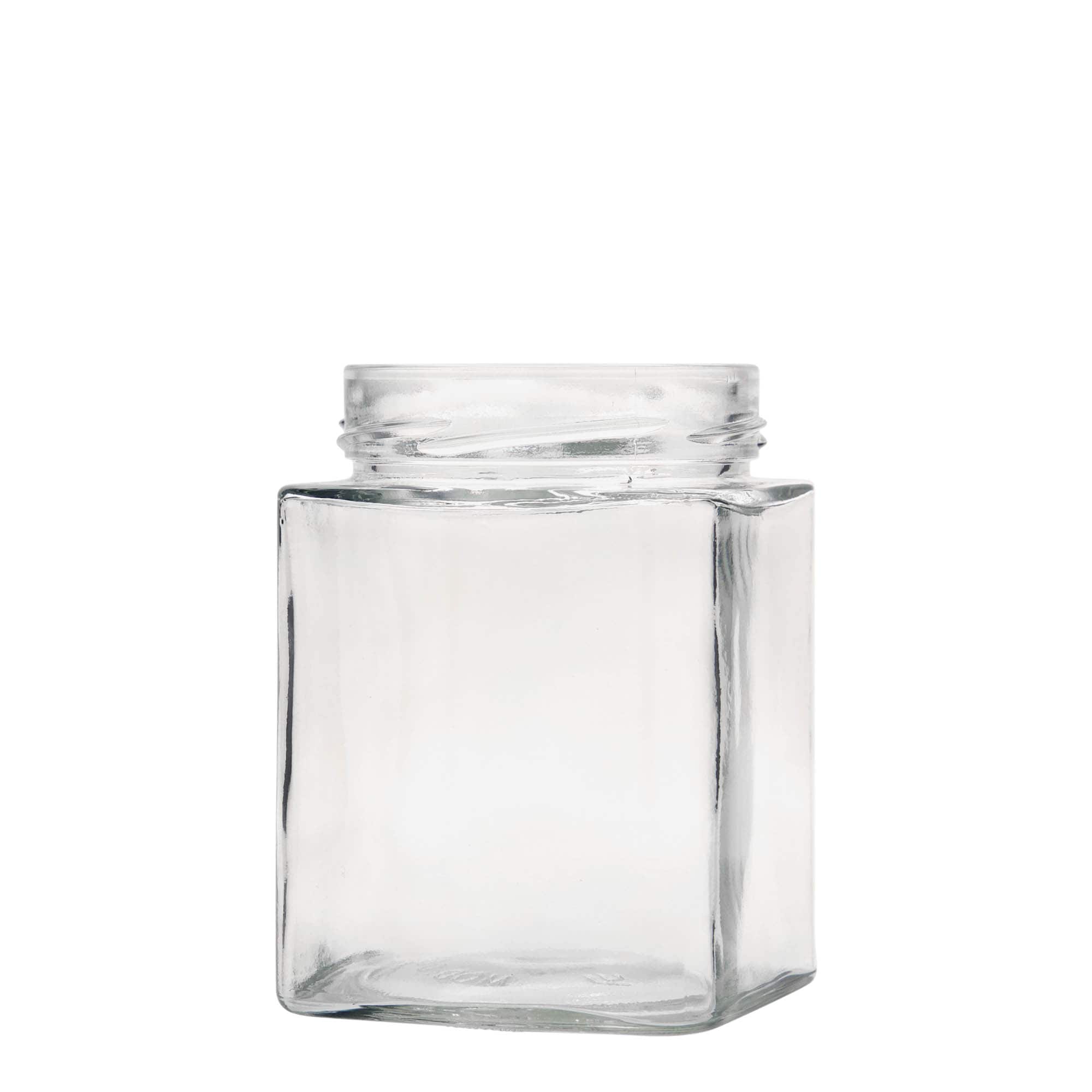 580 ml kvadrātveida stikla burka 'Ikarus', atvere: Deep-Twist-Off (DTO 82)