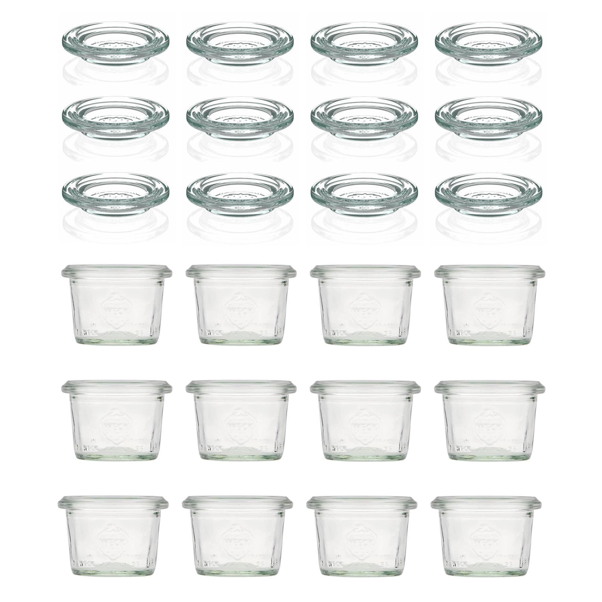 12x 35 ml WECK krituma burka ar stikla vāciņu RR 40