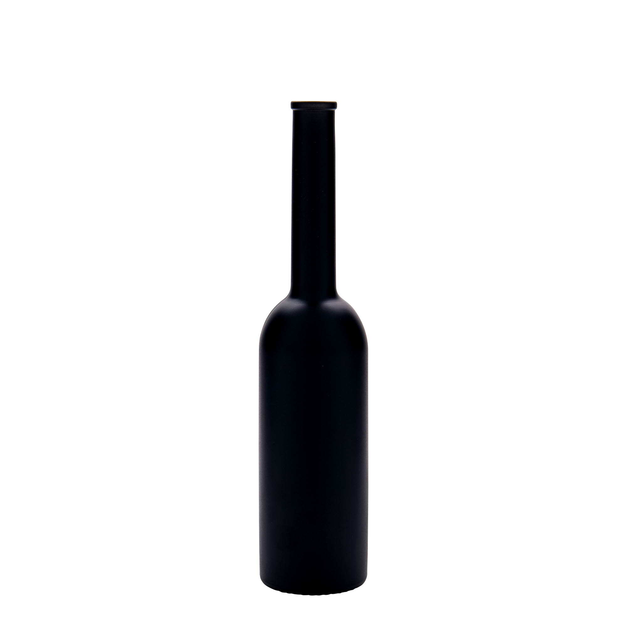 200 ml stikla pudele 'Opera', melna, atvere: korķis