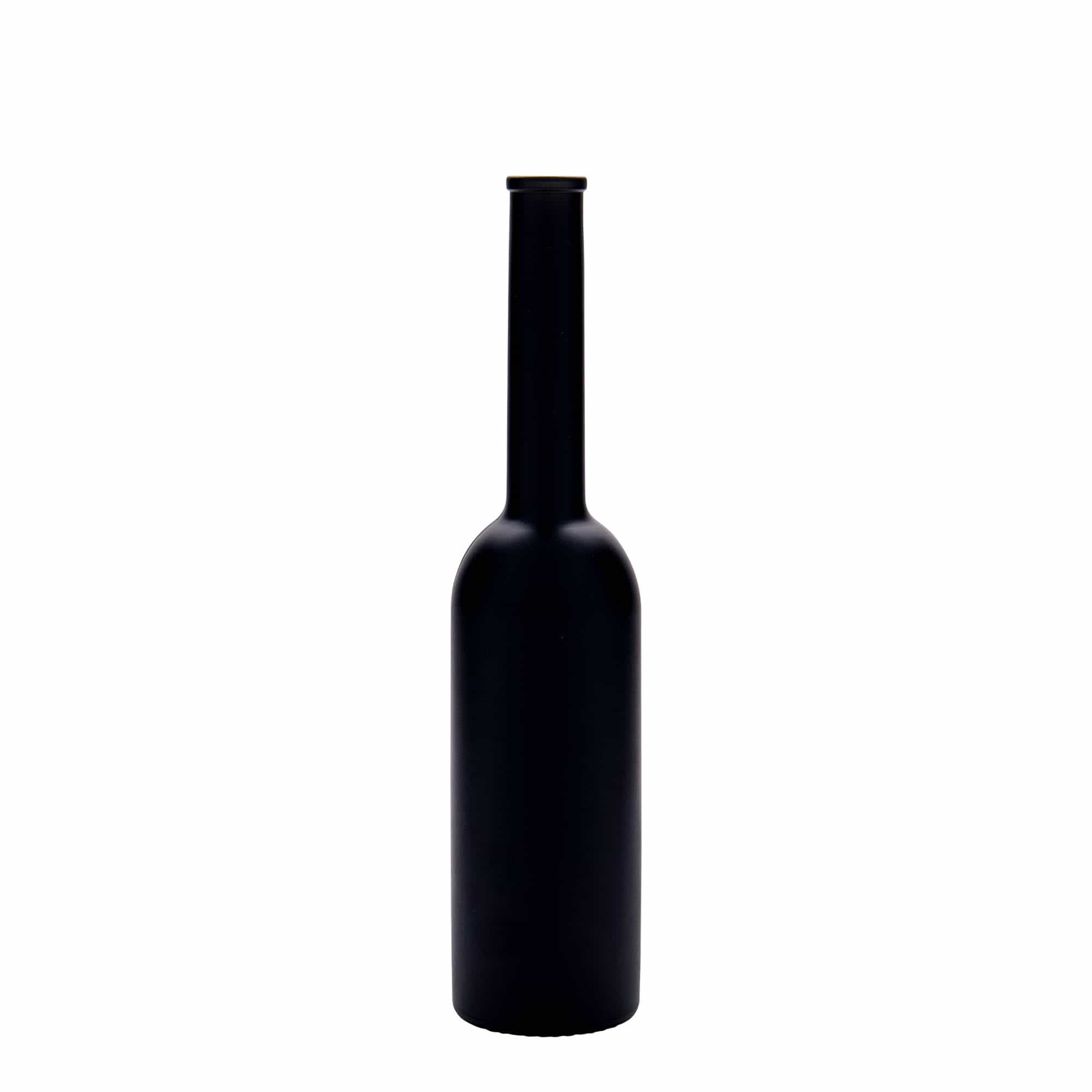 200 ml stikla pudele 'Opera', melna, atvere: korķis