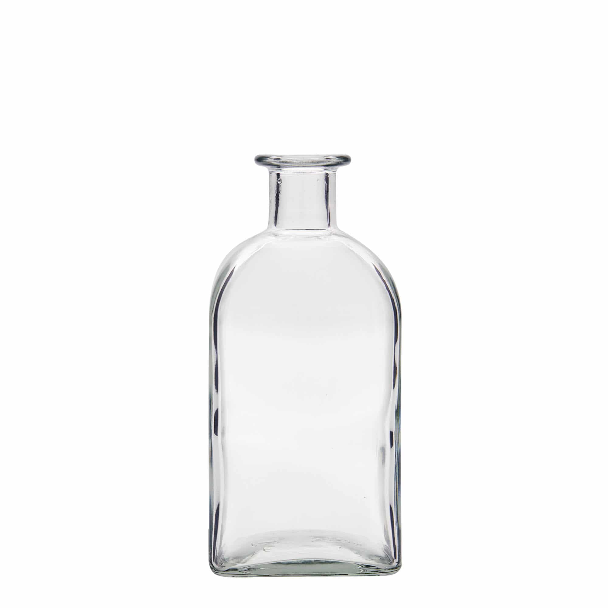 500 ml stikla pudele, farmācijas, 'Carré', kvadrātiska, aizdare: korķis 500 ml stikla pudele, farmācijas, 'Carré', kvadrātiska, aizdare: korķis