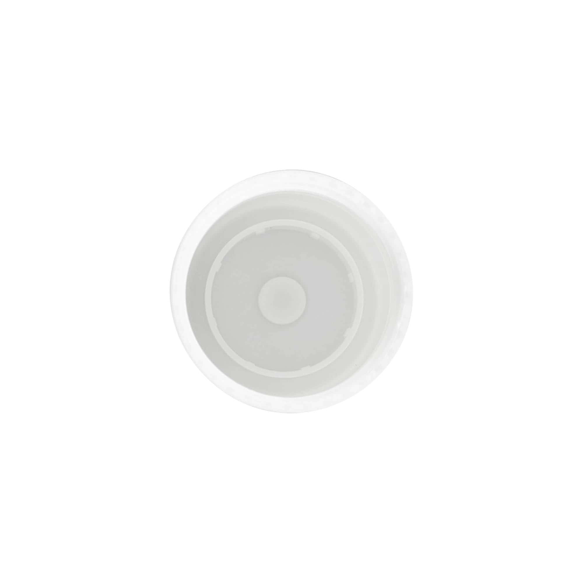 Vāciņš 50 ml roll-on pudelītei, PP plastmasa, balts, ar skrūvējamu aizbāzni atverei Vāciņš 50 ml roll-on pudelītei, PP plastmasa, balts, ar skrūvējamu aizbāzni atverei