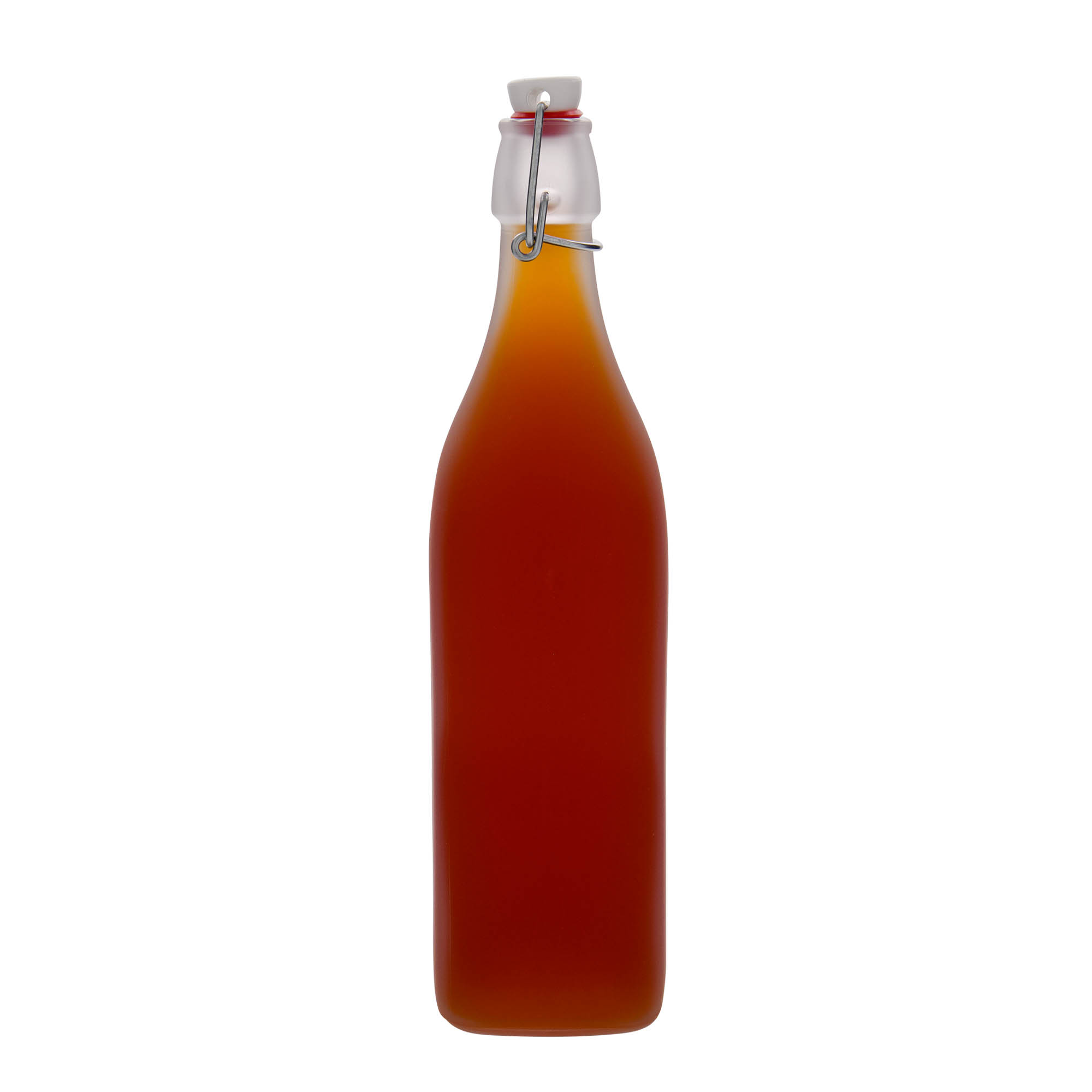 1.000 ml stikla pudele 'Swing, kvadrātveida, matēta, atvere: aizbāžņa aizdare