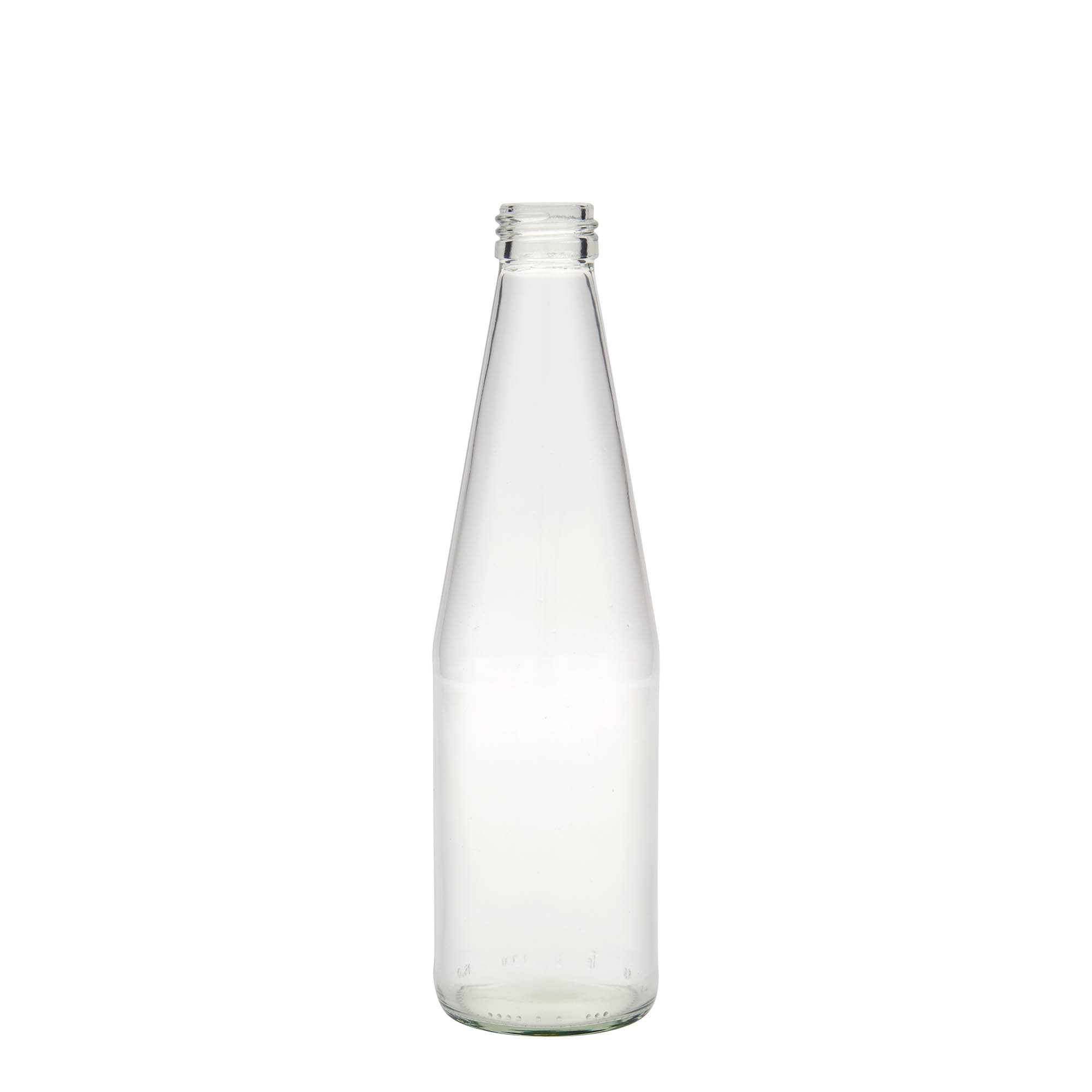 330 ml universāla pudele burkānu formā, stikls, atvere: PP 28
