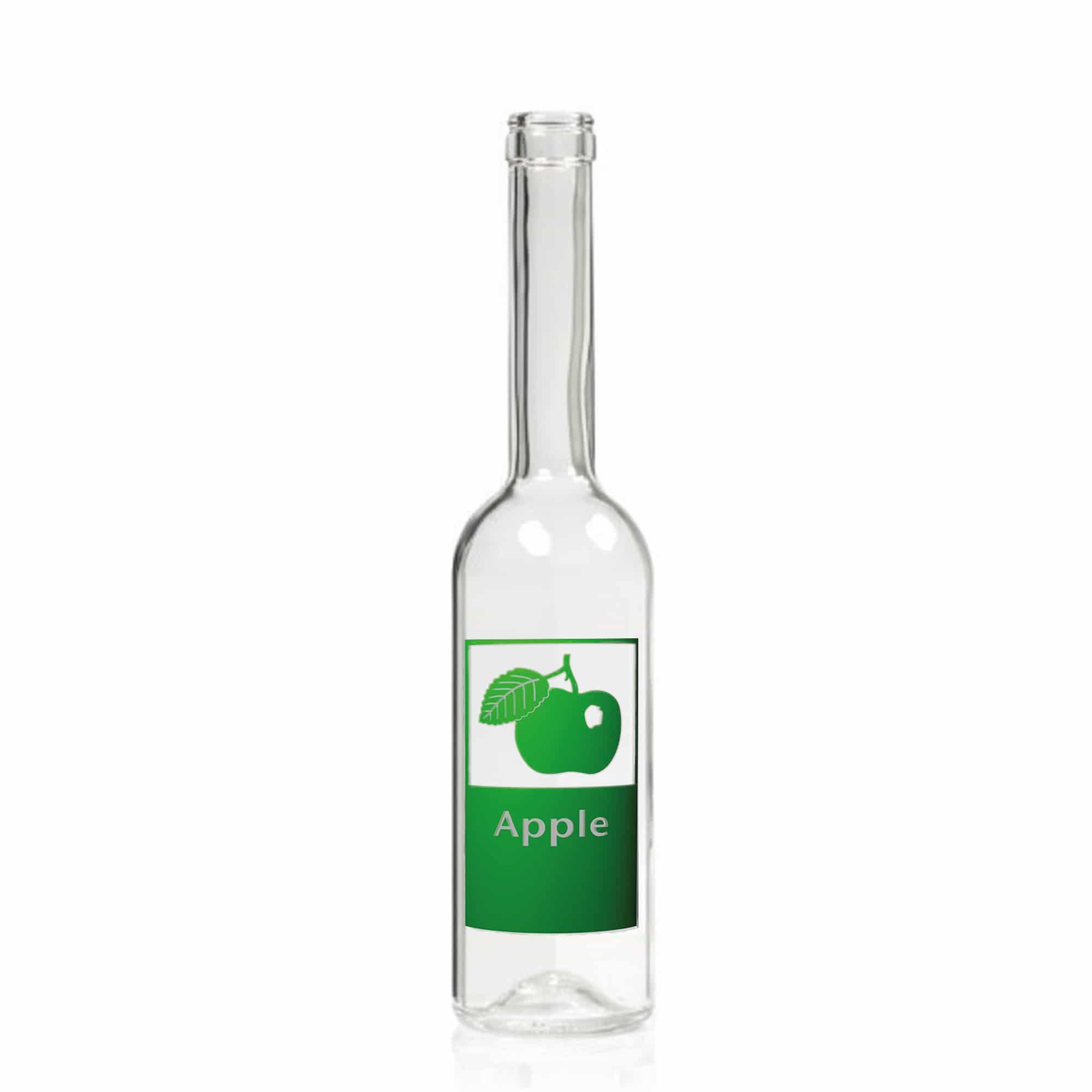 500 ml stikla pudele 'Opera', motīvs: ābols, atvere: korķis