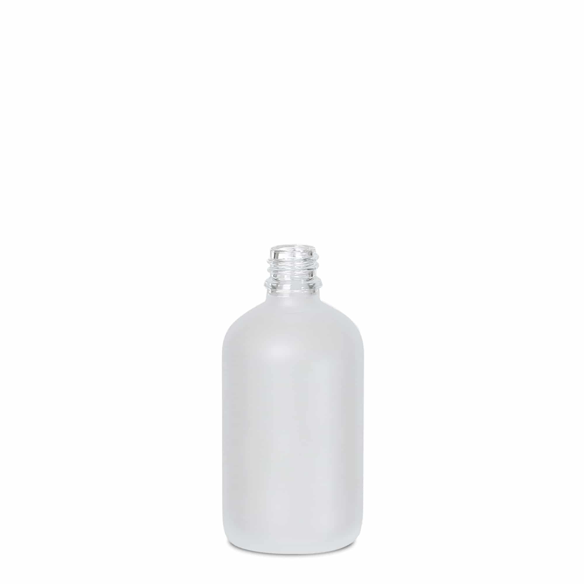 100 ml medicīnas pudelīte, stikls, matēts, atvere: DIN 18