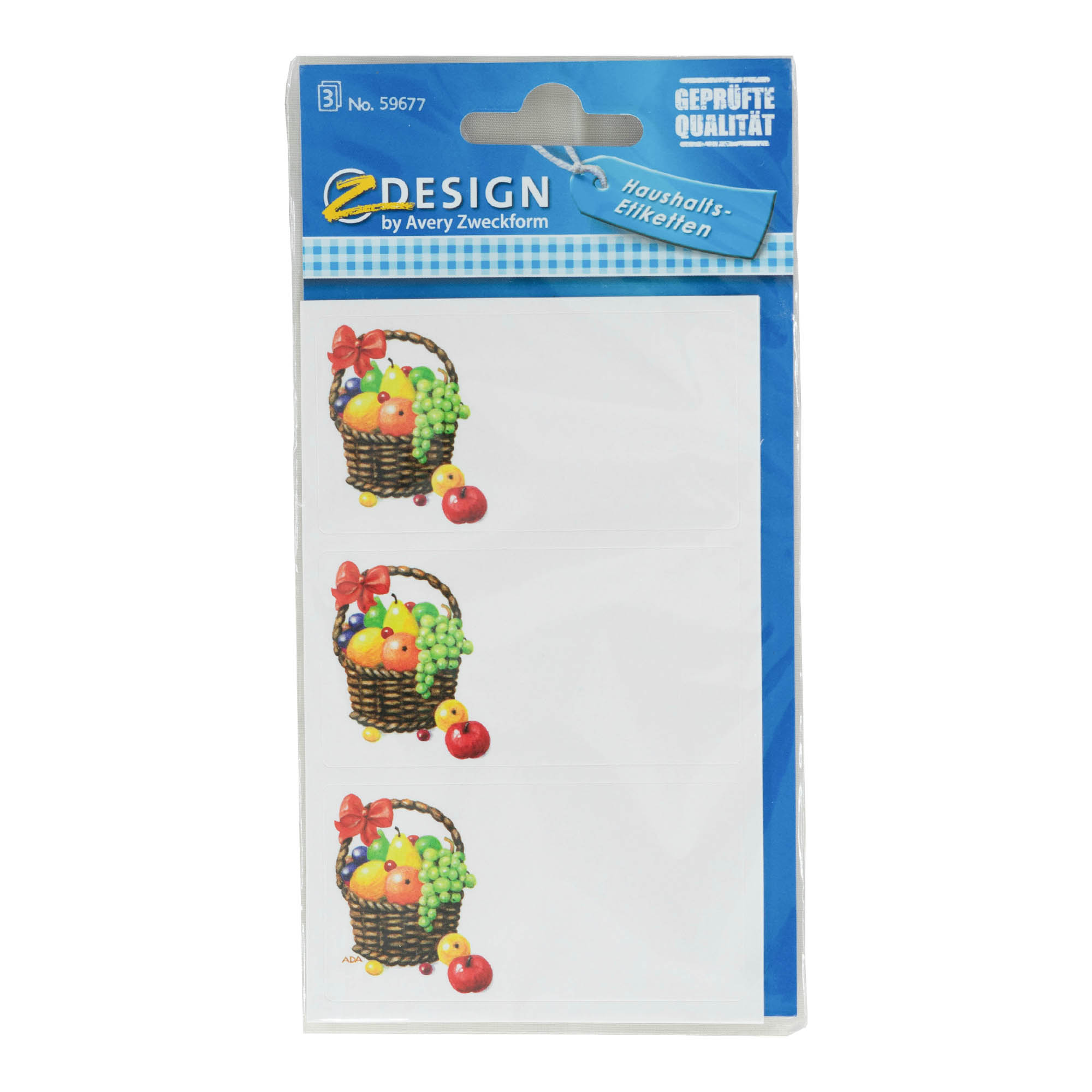 Zweckform etiķetes "Augļu grozs", taisnstūrveida, papīrs, daudzkrāsains Zweckform etiķetes "Augļu grozs", taisnstūrveida, papīrs, daudzkrāsains