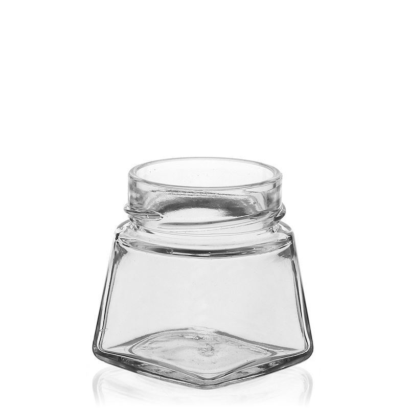 106 ml kvadrātveida stikla burka 'Luxor', atvere: Deep-Twist-Off (DTO 58)