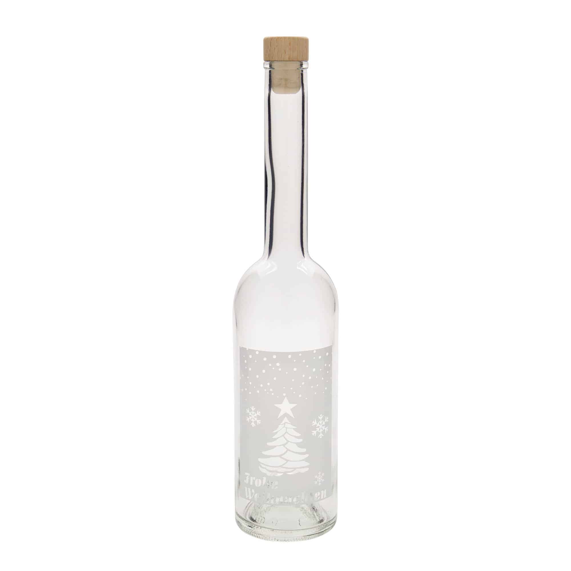 500 ml stikla pudele 'Opera', motīvs: Baltas Ziemassvētki, atvere: korķis