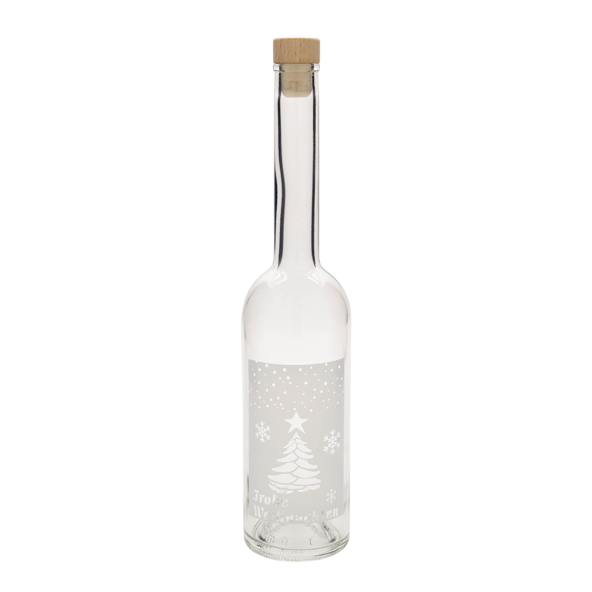500 ml stikla pudele 'Opera', motīvs: Baltas Ziemassvētki, atvere: korķis