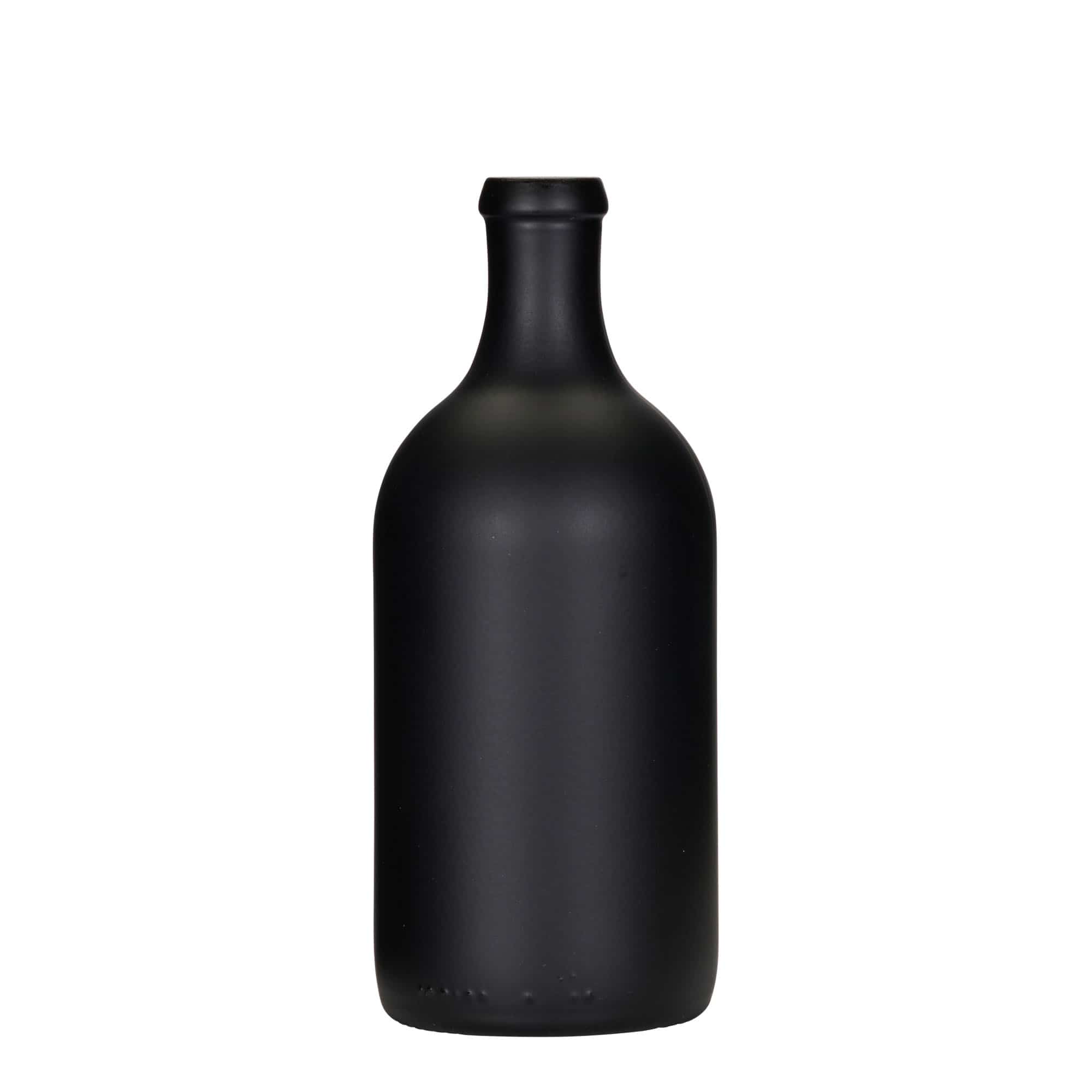 500 ml stikla pudele 'Ginevra Leggera', melna, aizdare: korķis 500 ml stikla pudele 'Ginevra Leggera', melna, aizdare: korķis