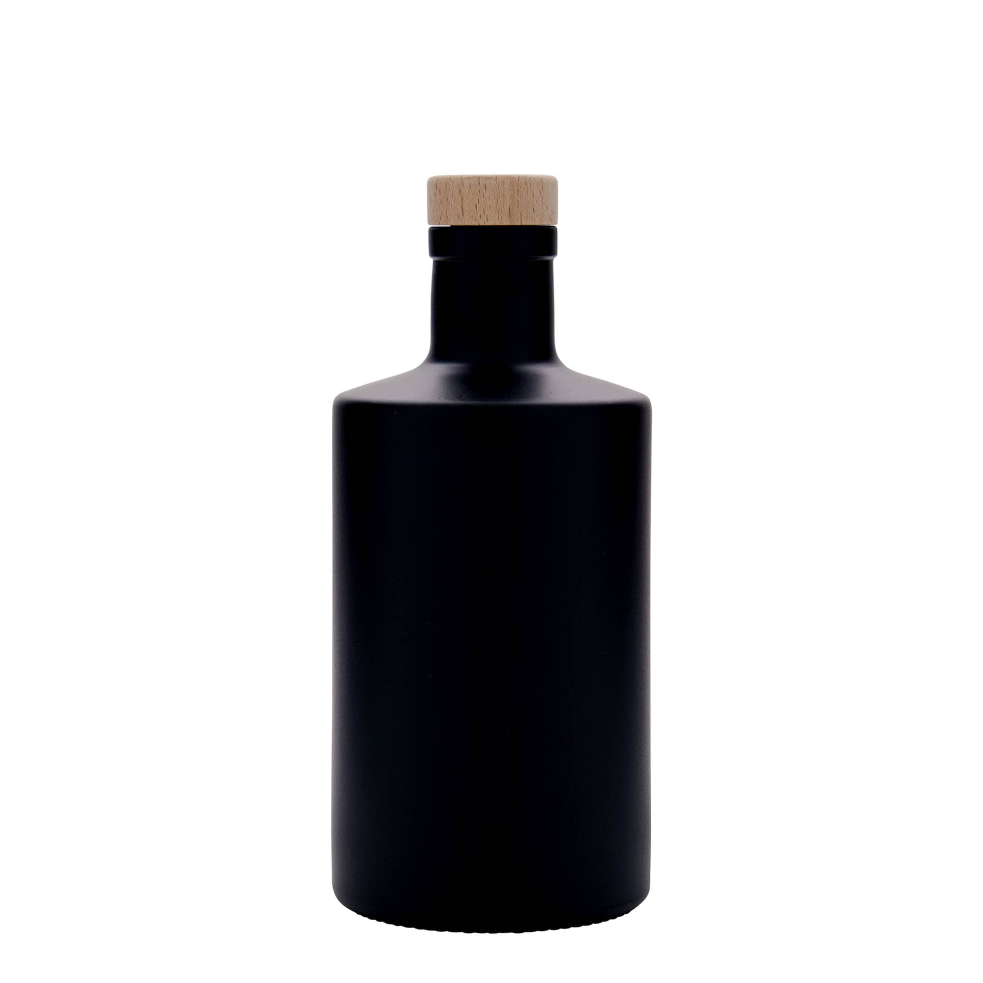 500 ml stikla pudele 'Caroline', melna, atvere: korķis