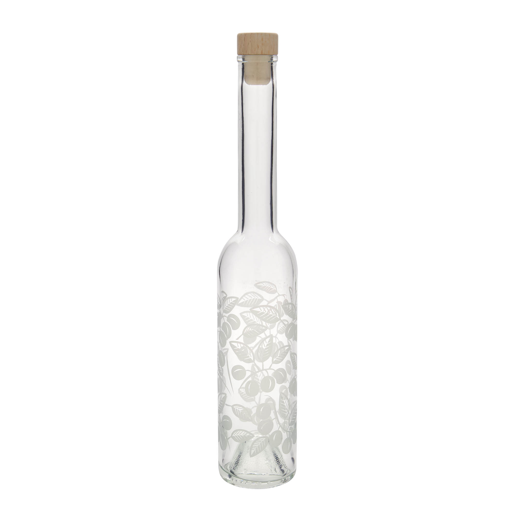 350 ml stikla pudele 'Opera', motīvs: mirabellas, atvere: korķis