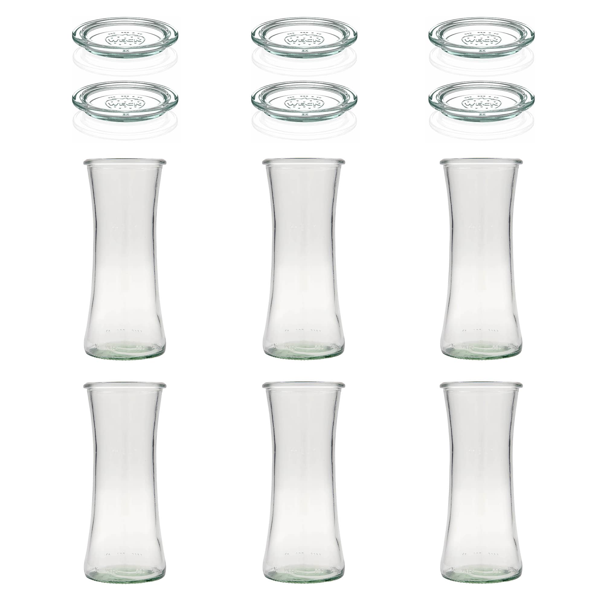 6x 730 ml WECK-gurmetburka ar stikla vāciņu RR 80